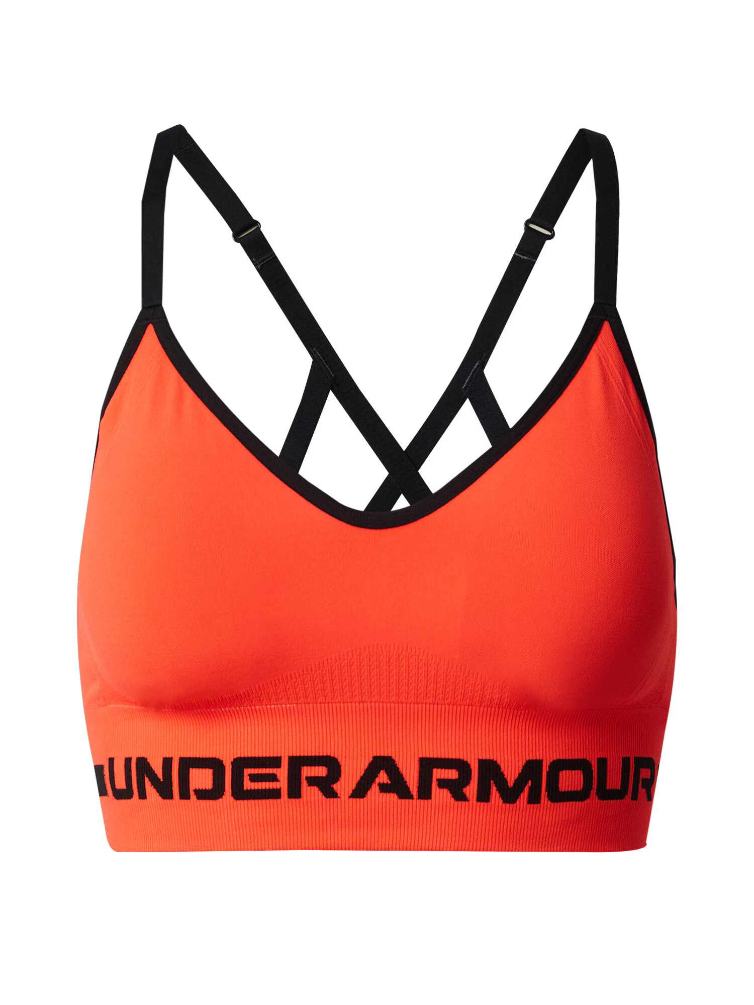 UNDER ARMOUR Sutien sport roșu orange / negru - Pled.ro