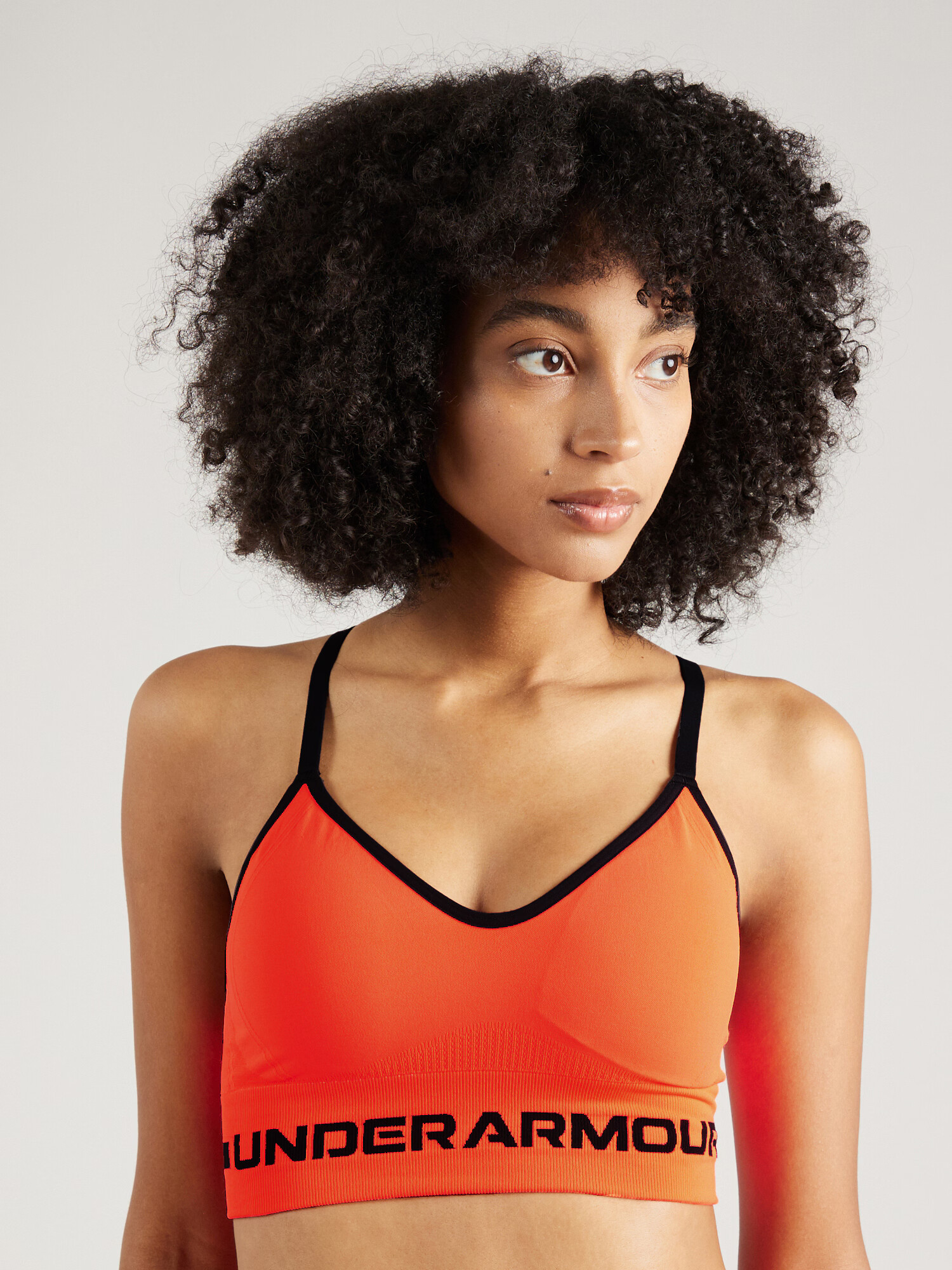 UNDER ARMOUR Sutien sport roșu orange / negru - Pled.ro