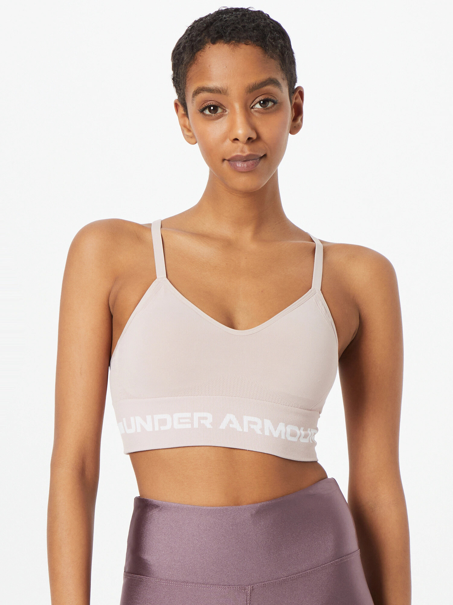 UNDER ARMOUR Sutien sport roz pudră / alb murdar - Pled.ro