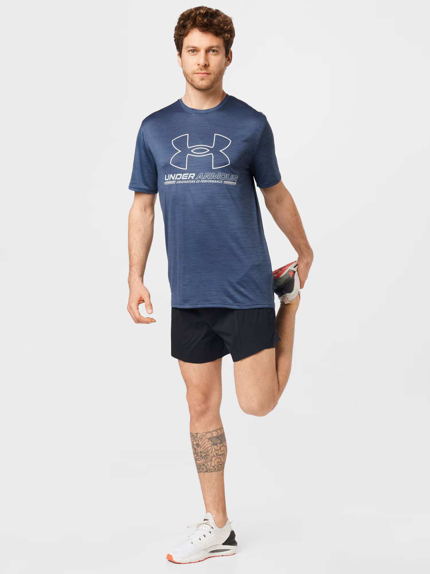 UNDER ARMOUR Tricou funcțional albastru marin / alb - Pled.ro