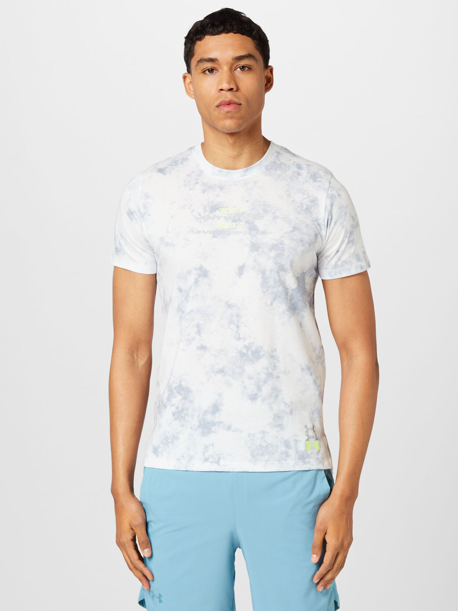 UNDER ARMOUR Tricou funcțional 'ANYWHERE' galben citron / gri / alb - Pled.ro