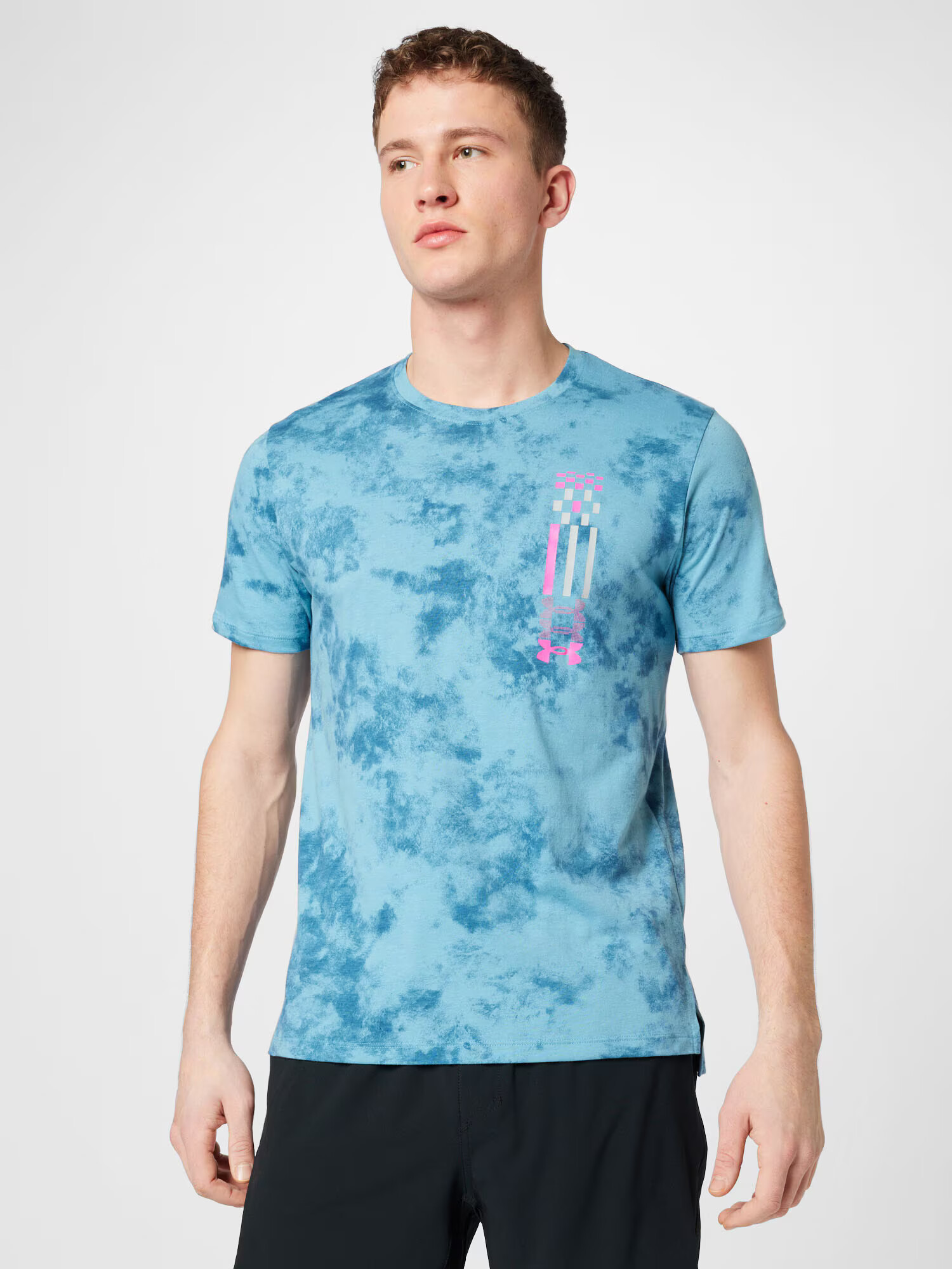 UNDER ARMOUR Tricou funcțional bleumarin / albastru deschis / roz - Pled.ro