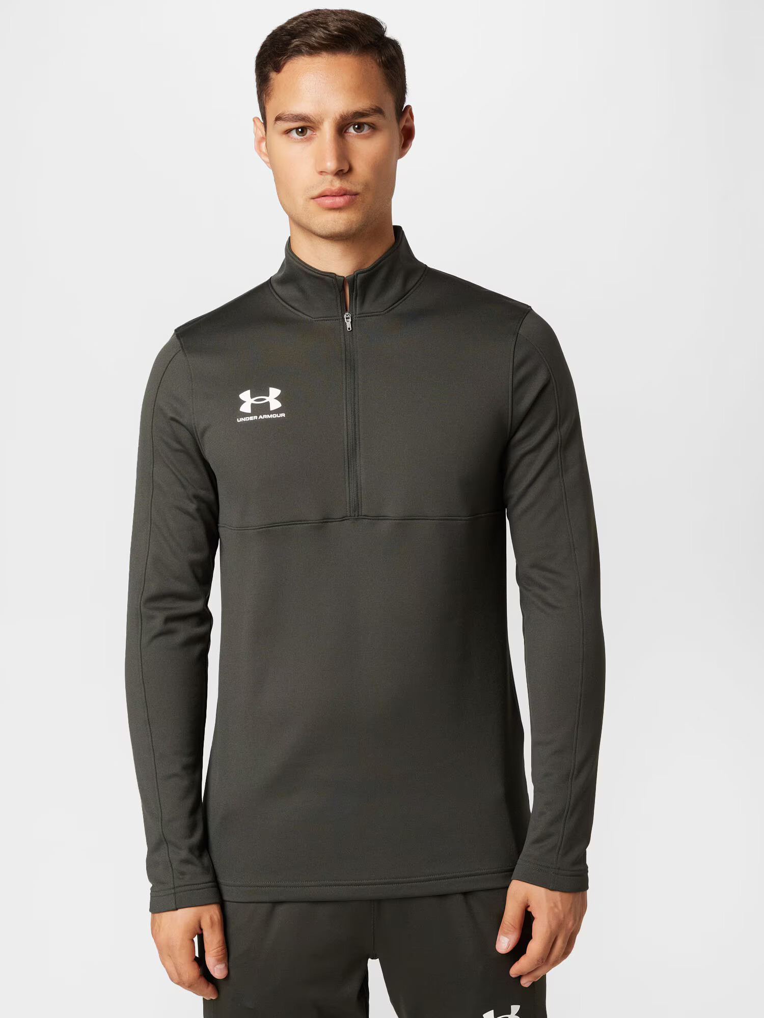 UNDER ARMOUR Tricou funcțional 'Challenger' verde închis / alb - Pled.ro