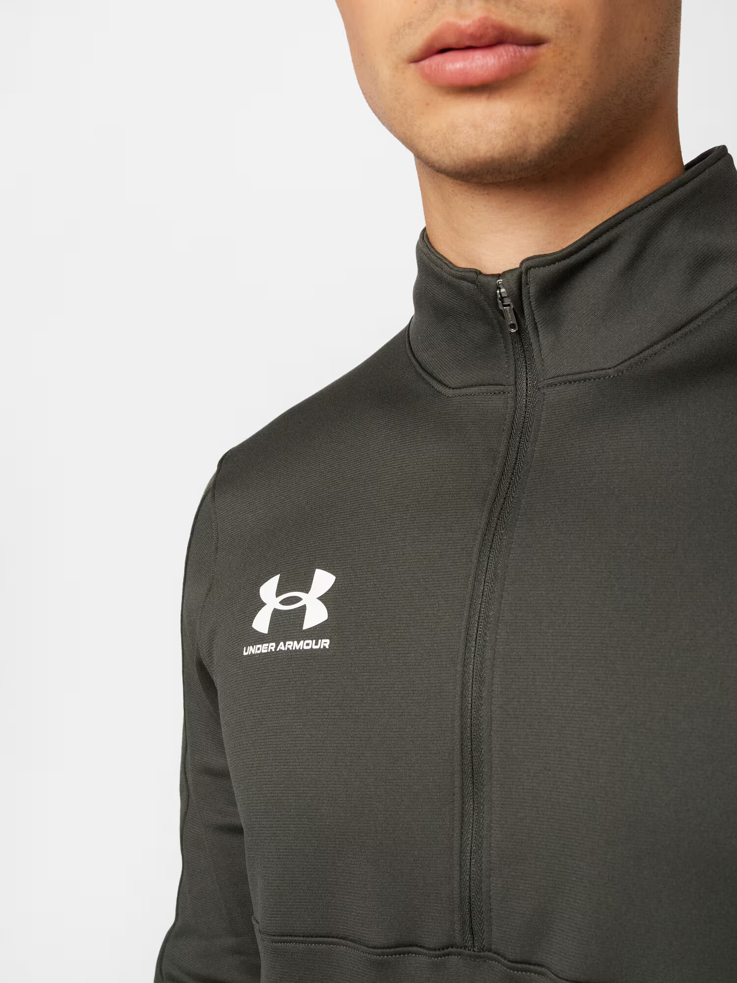 UNDER ARMOUR Tricou funcțional 'Challenger' verde închis / alb - Pled.ro