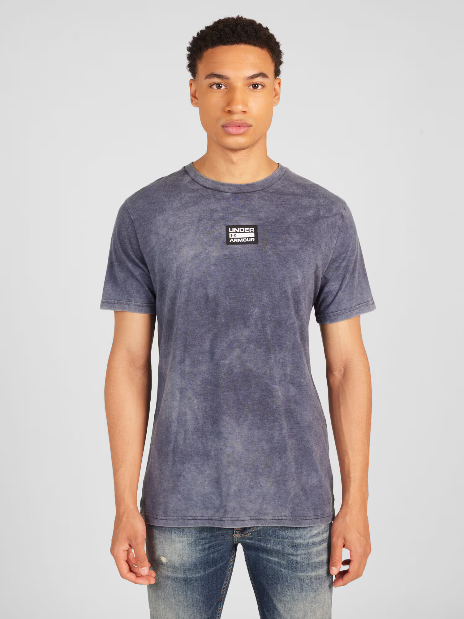 UNDER ARMOUR Tricou funcțional 'ELEVATED' negru / negru denim / alb - Pled.ro