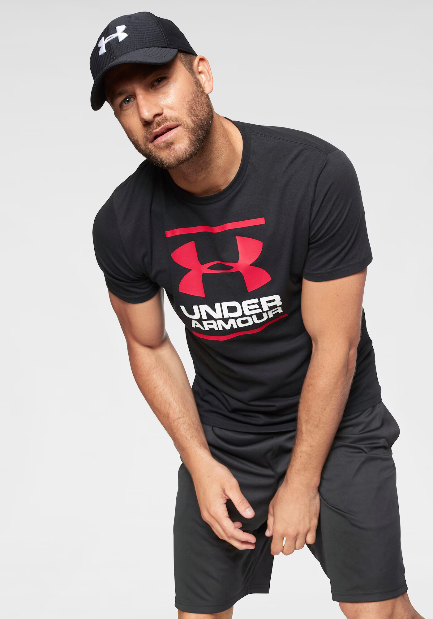 UNDER ARMOUR Tricou funcțional 'GL Foundation' roșu deschis / negru / alb - Pled.ro