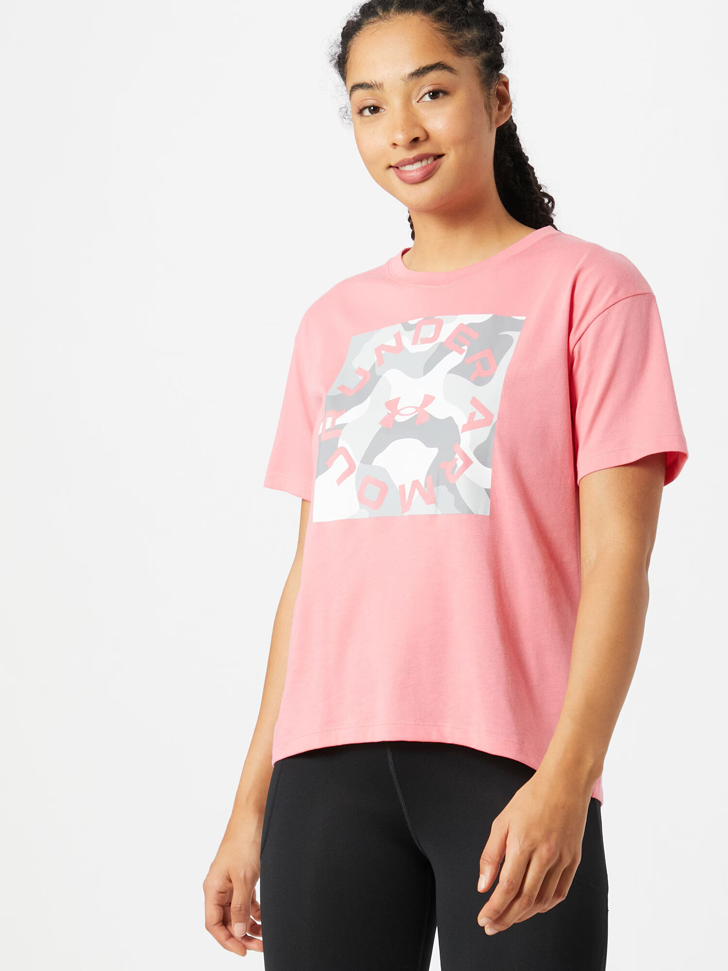 UNDER ARMOUR Tricou funcțional gri / gri deschis / roz - Pled.ro