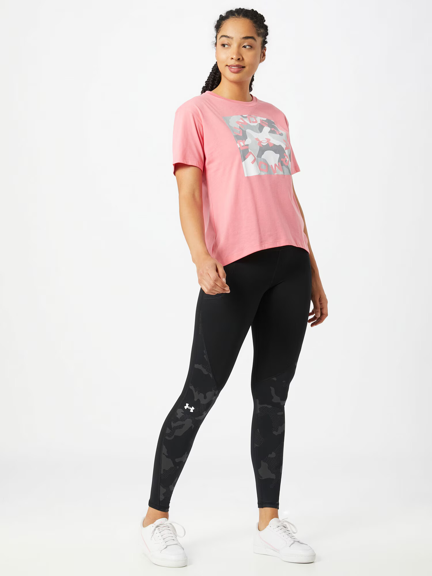 UNDER ARMOUR Tricou funcțional gri / gri deschis / roz - Pled.ro