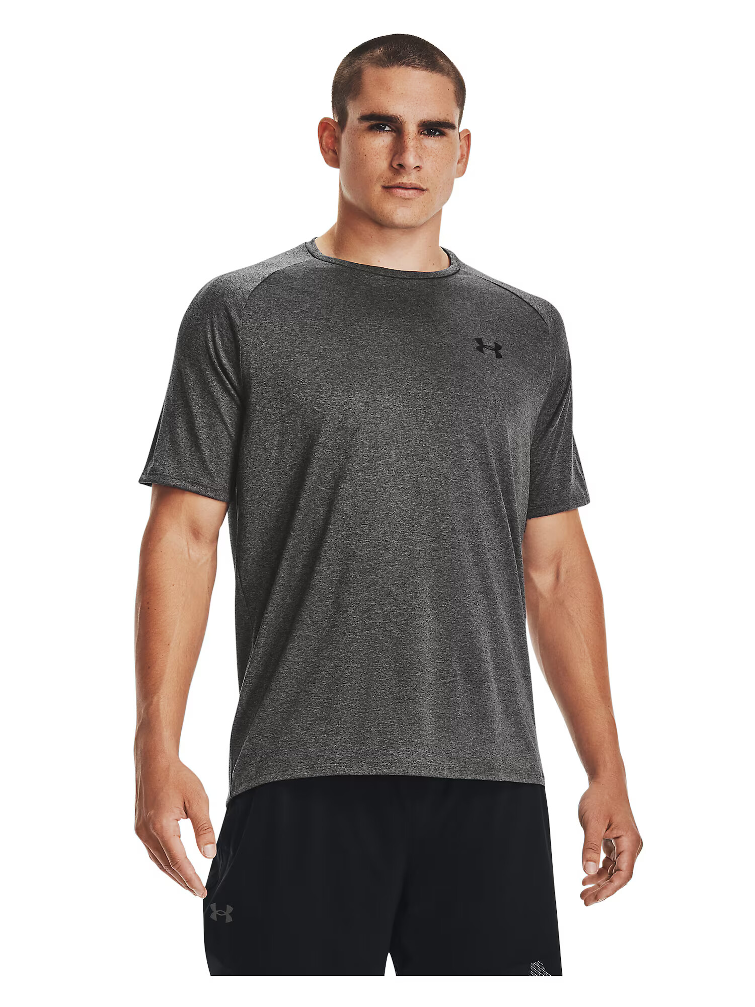 UNDER ARMOUR Tricou funcțional 'Tech 2.0' gri închis / negru - Pled.ro