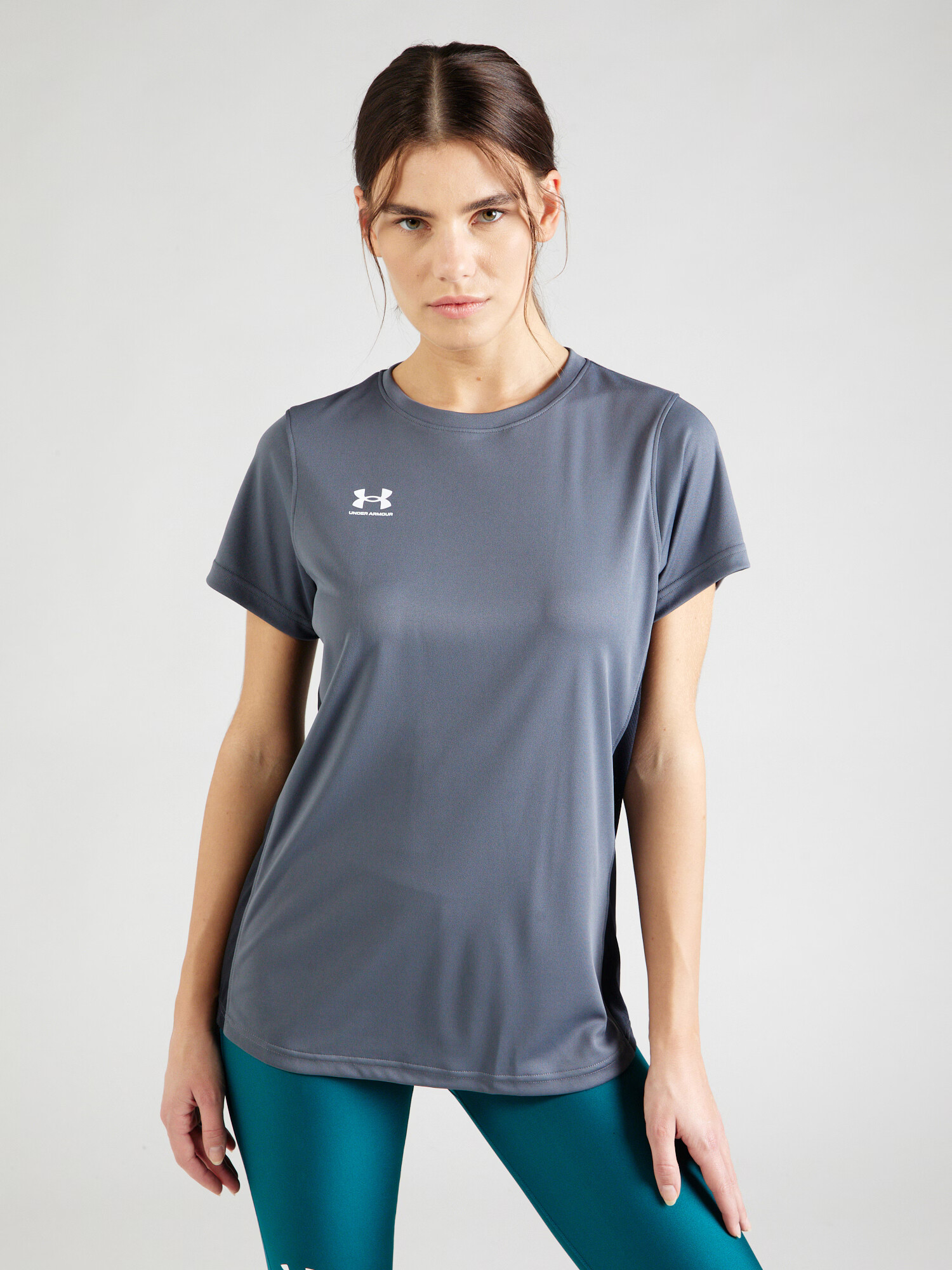 UNDER ARMOUR Tricou funcțional gri închis / negru / alb - Pled.ro