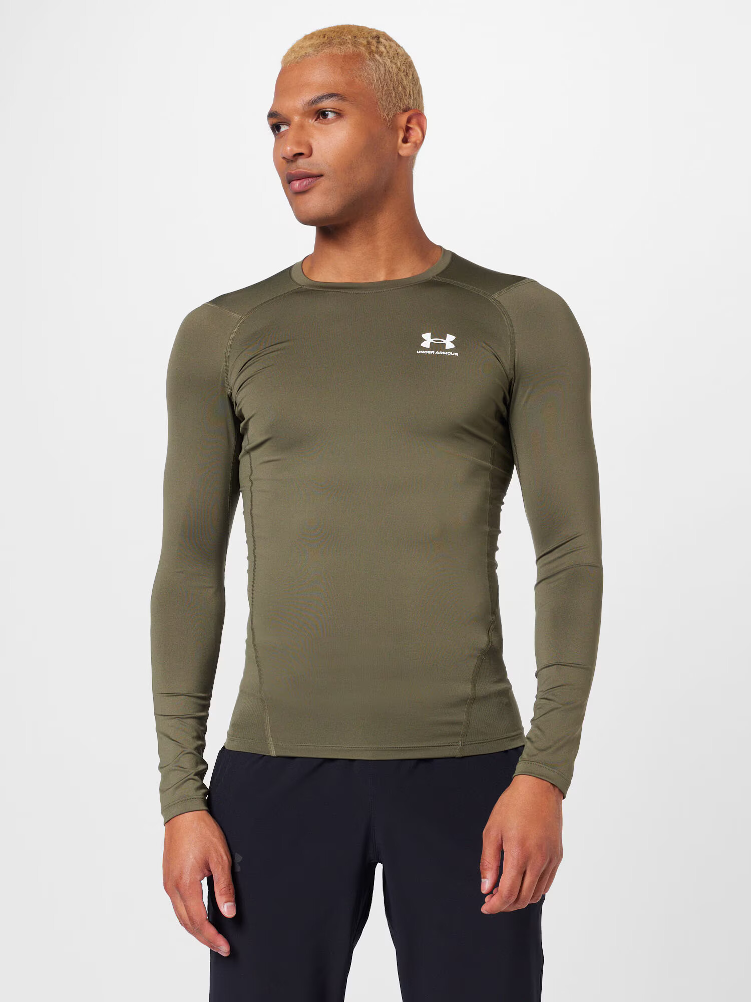 UNDER ARMOUR Tricou funcțional kaki / alb - Pled.ro