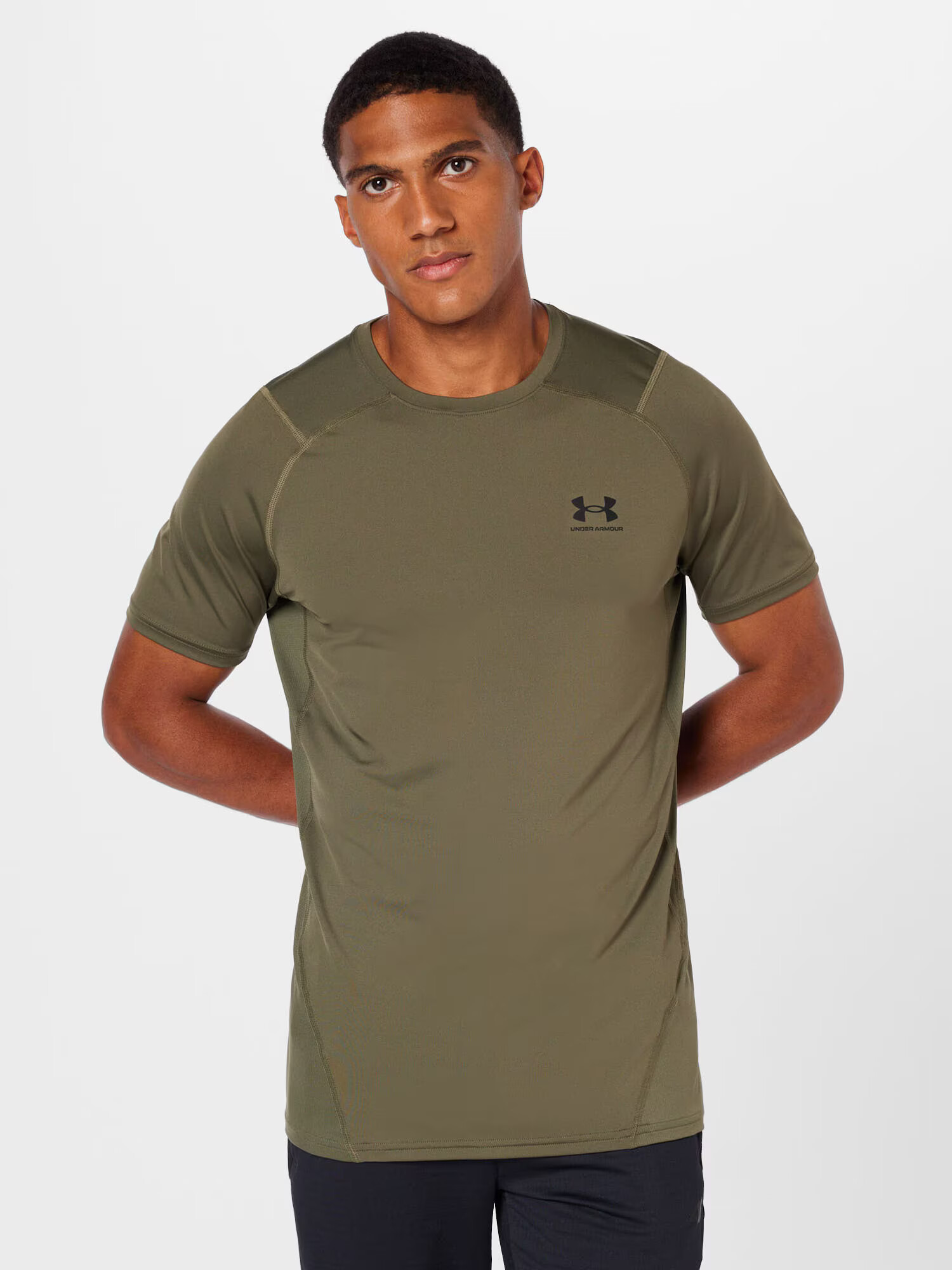 UNDER ARMOUR Tricou funcțional kaki / oliv / negru - Pled.ro