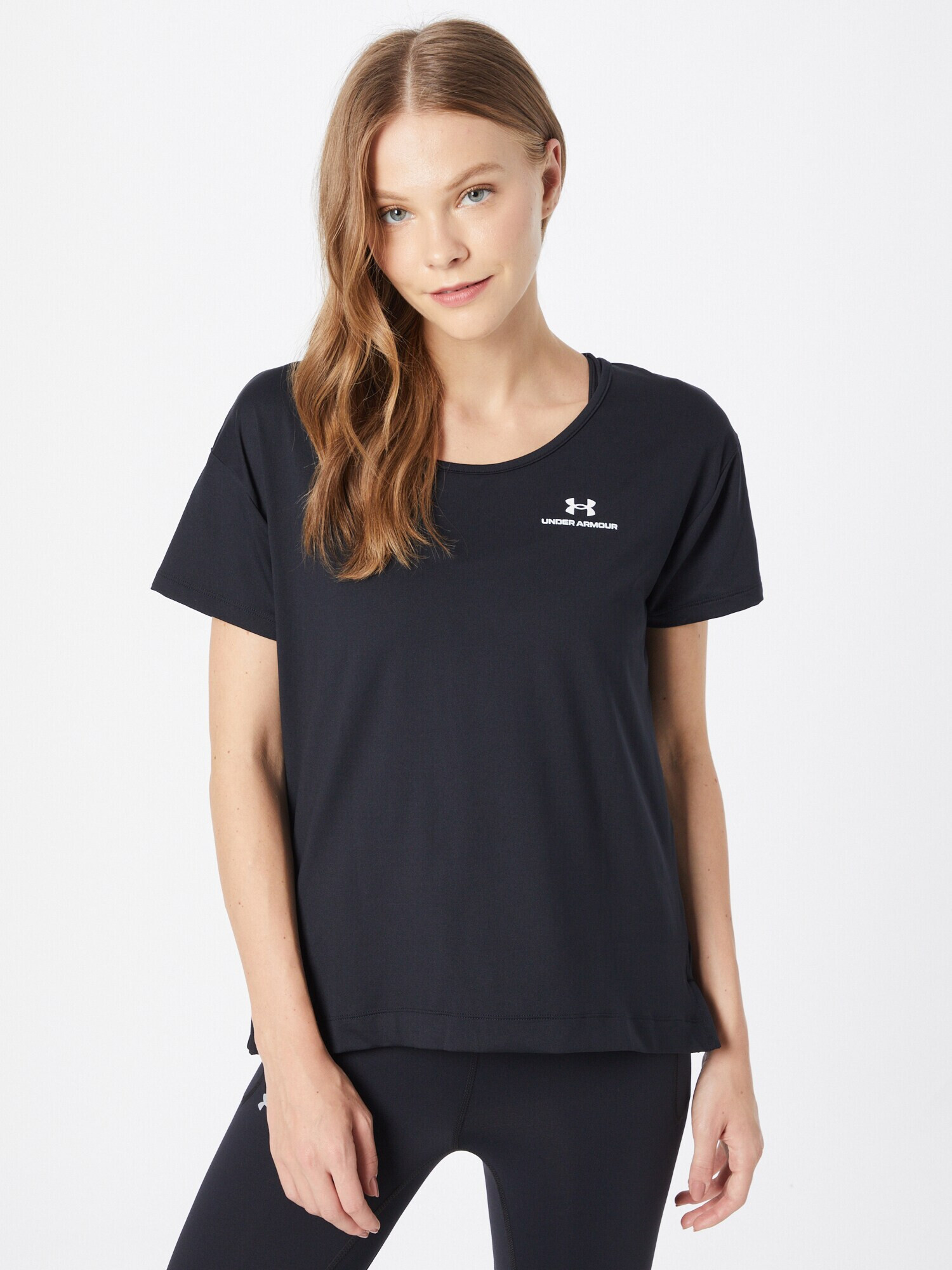 UNDER ARMOUR Tricou funcțional negru / alb - Pled.ro