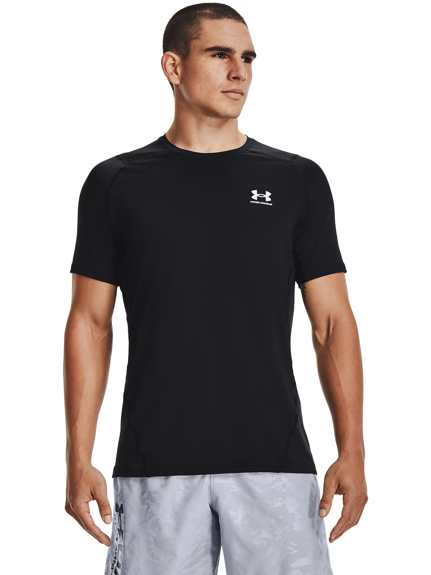 UNDER ARMOUR Tricou funcțional negru / alb - Pled.ro