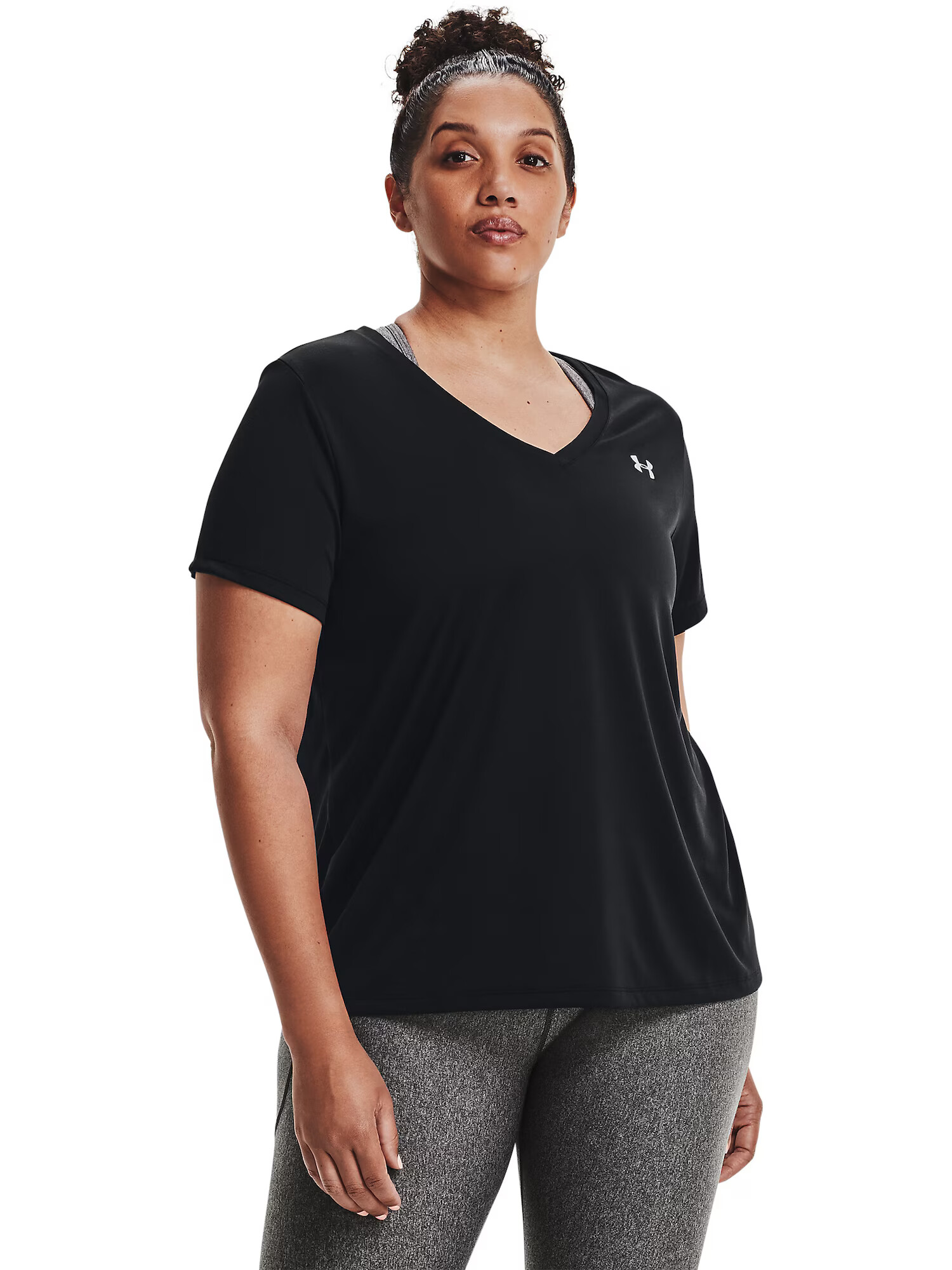 UNDER ARMOUR Tricou funcțional negru / alb - Pled.ro