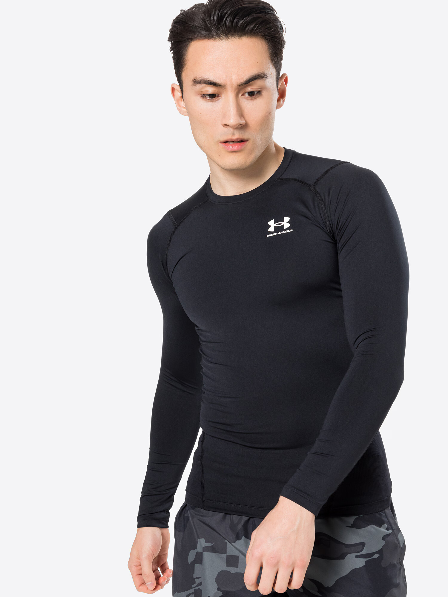 UNDER ARMOUR Tricou funcțional negru / alb - Pled.ro