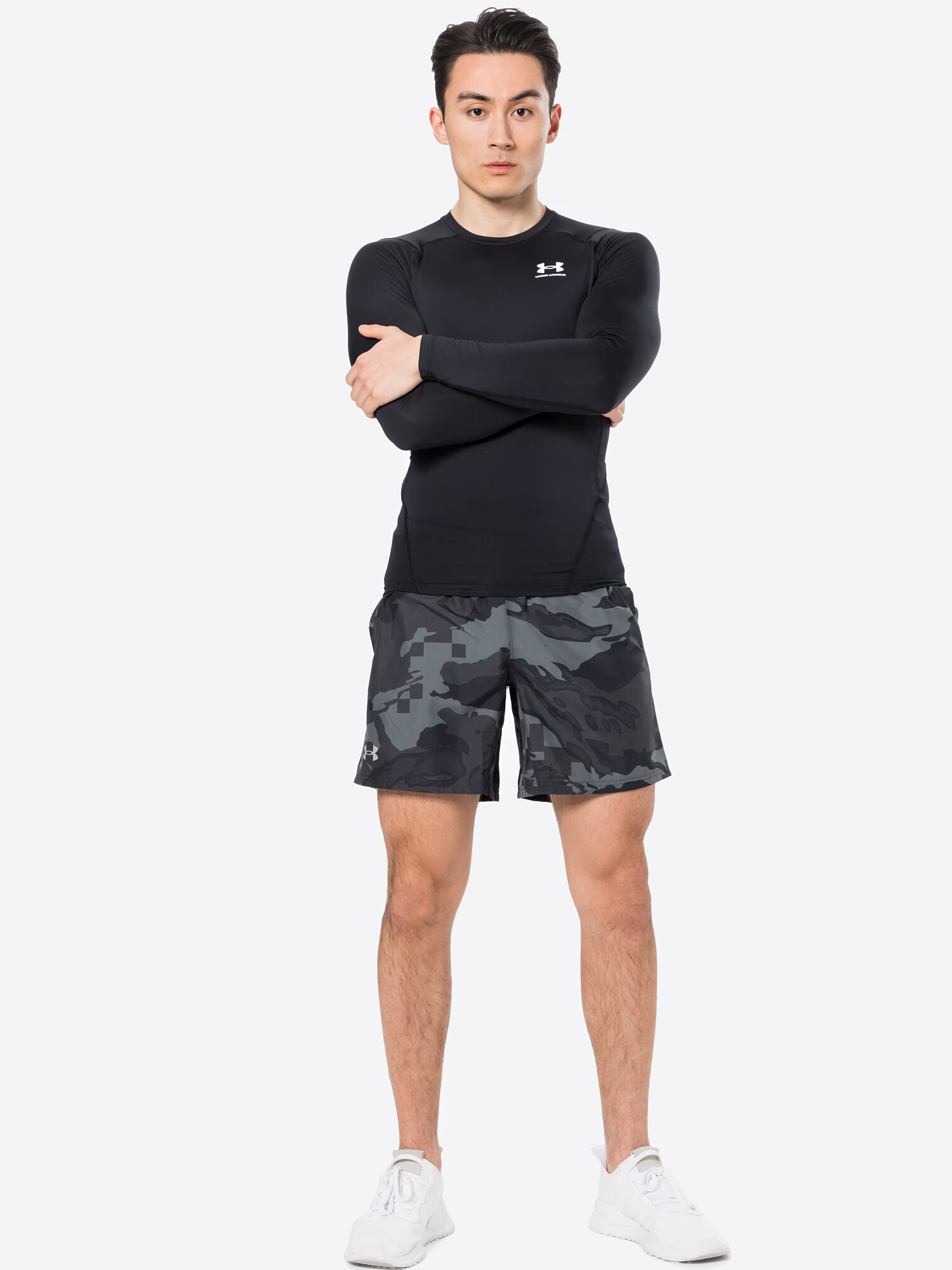 UNDER ARMOUR Tricou funcțional negru / alb - Pled.ro