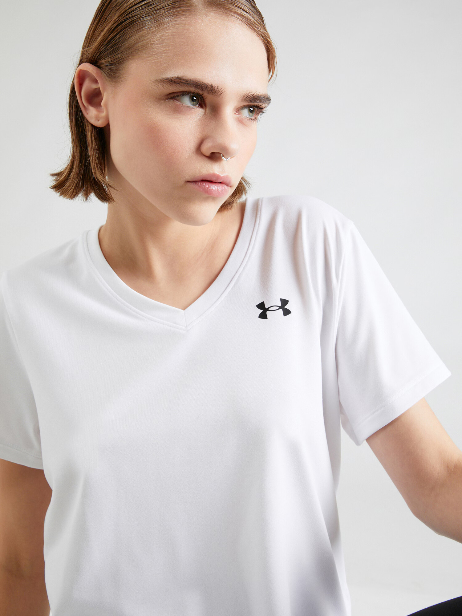 UNDER ARMOUR Tricou funcțional negru / alb - Pled.ro