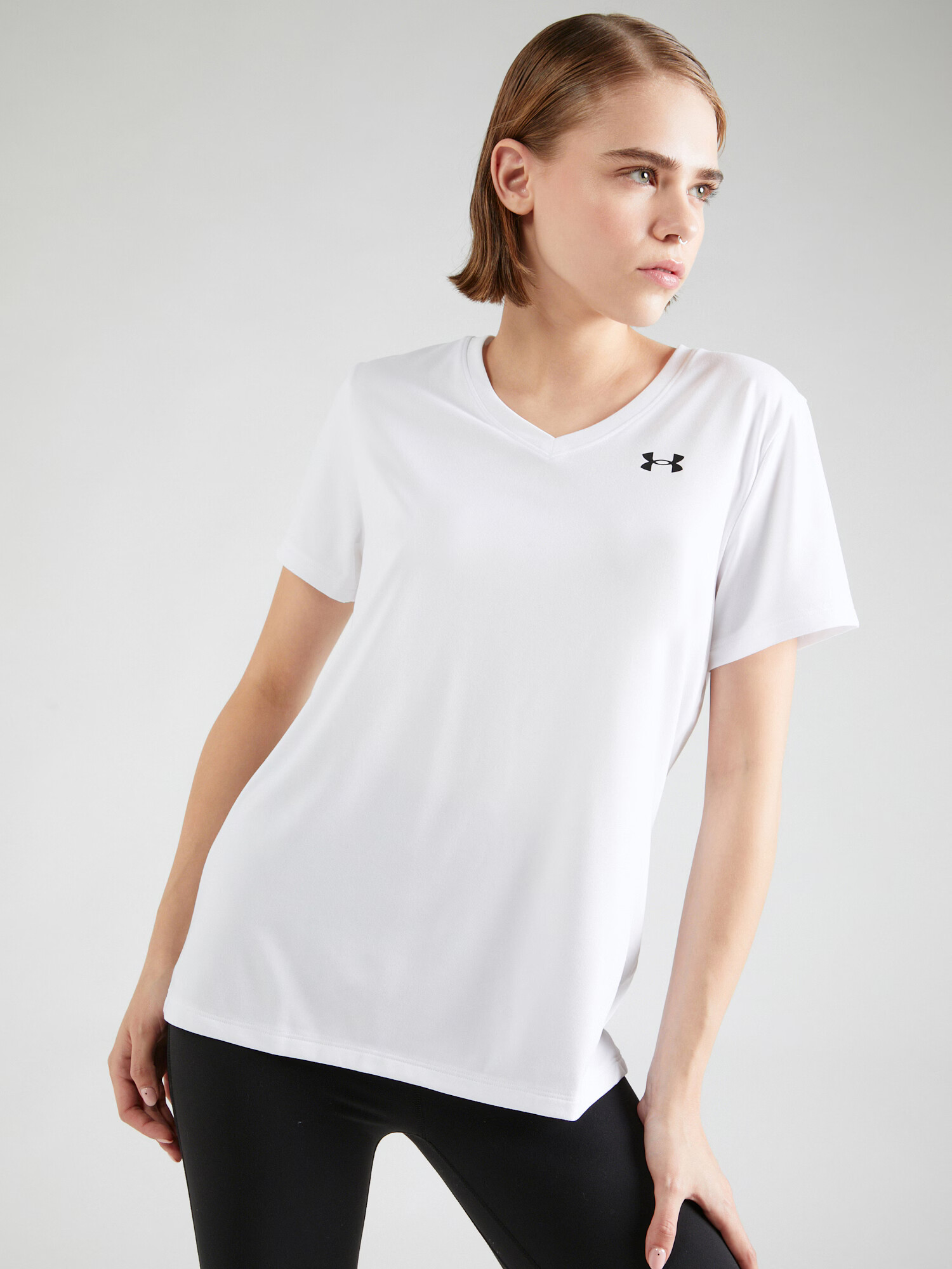 UNDER ARMOUR Tricou funcțional negru / alb - Pled.ro