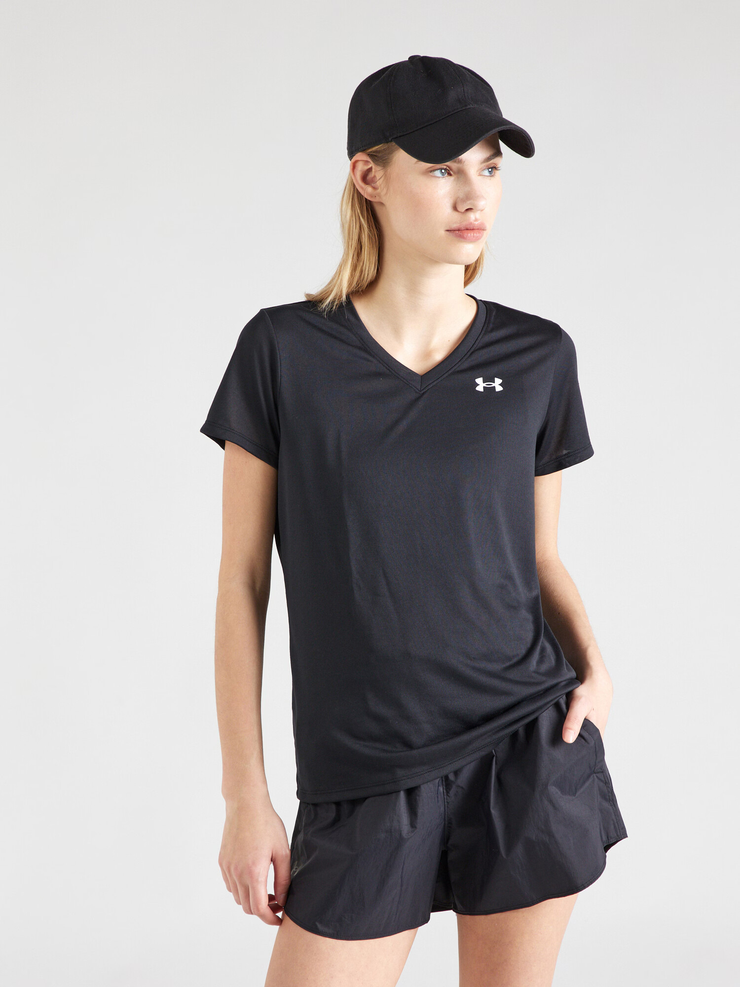 UNDER ARMOUR Tricou funcțional negru / alb - Pled.ro