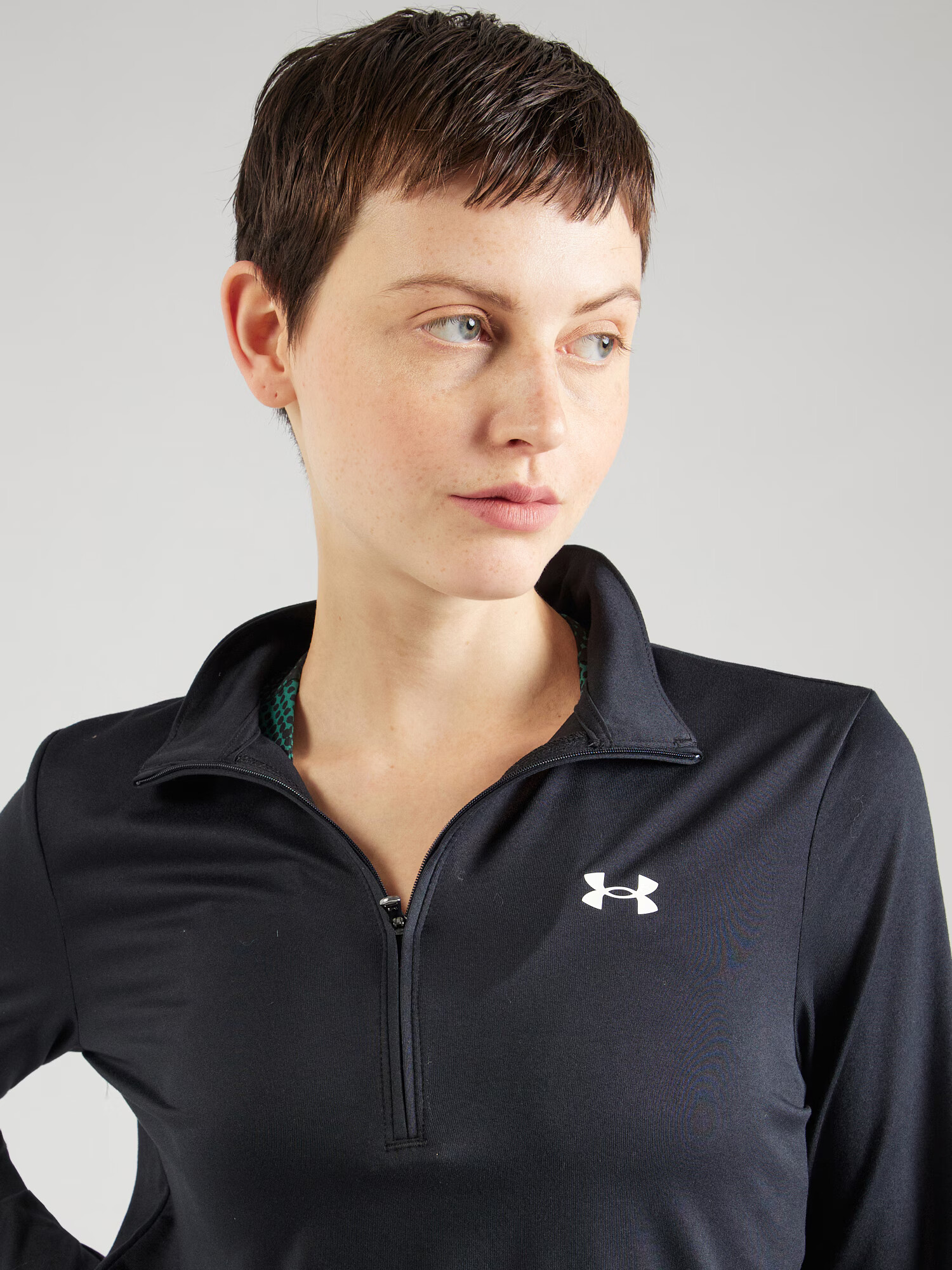 UNDER ARMOUR Tricou funcțional negru / alb murdar - Pled.ro