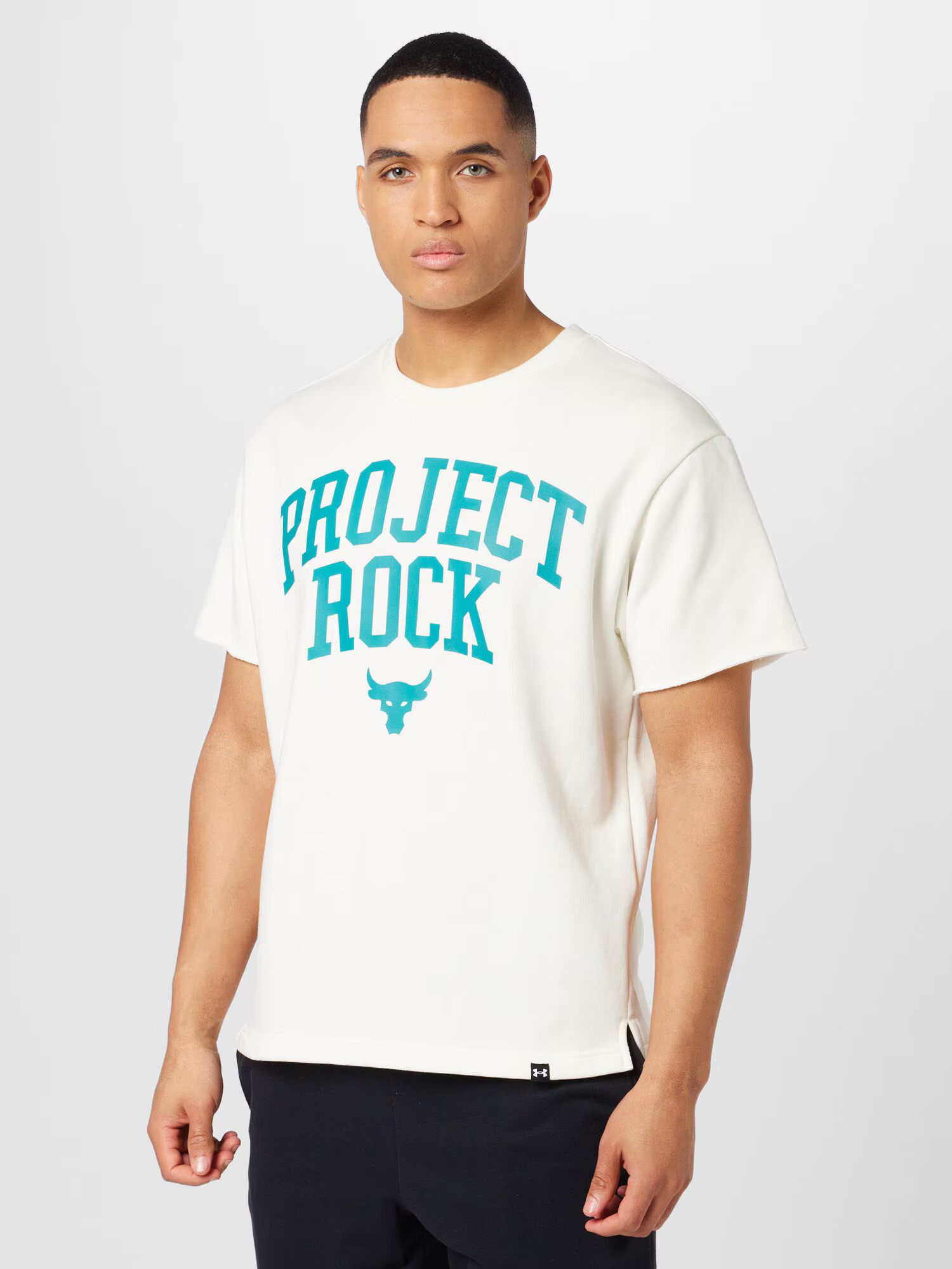 UNDER ARMOUR Tricou funcțional 'Project Rock' crem / verde jad - Pled.ro