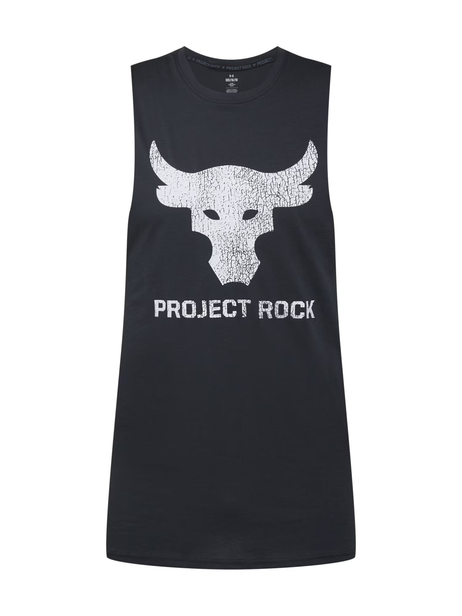 UNDER ARMOUR Tricou funcțional 'ROCK BRAHMA BULL' negru / alb - Pled.ro