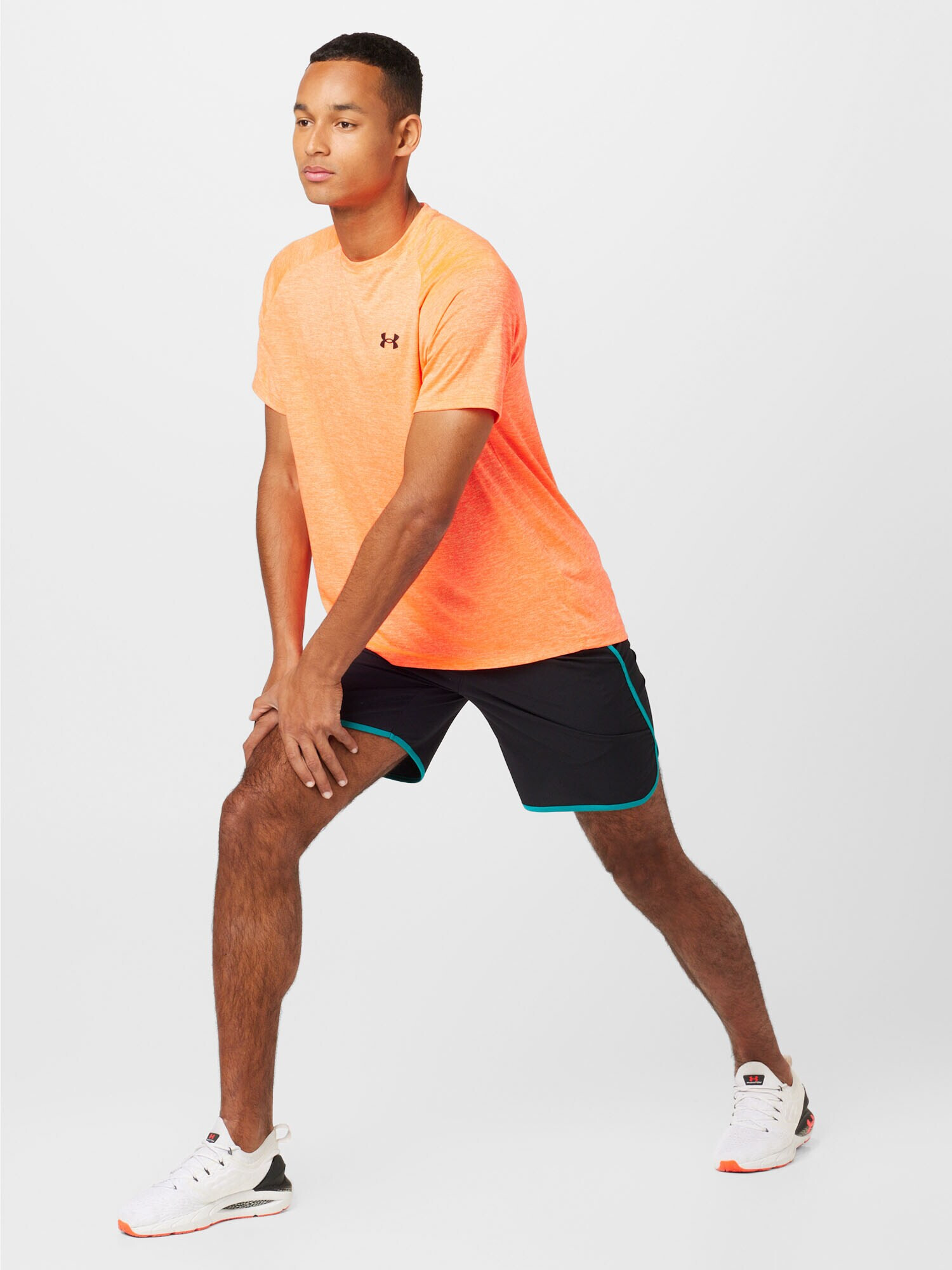 UNDER ARMOUR Tricou funcțional 'Tech 2.0' roșu orange / negru - Pled.ro