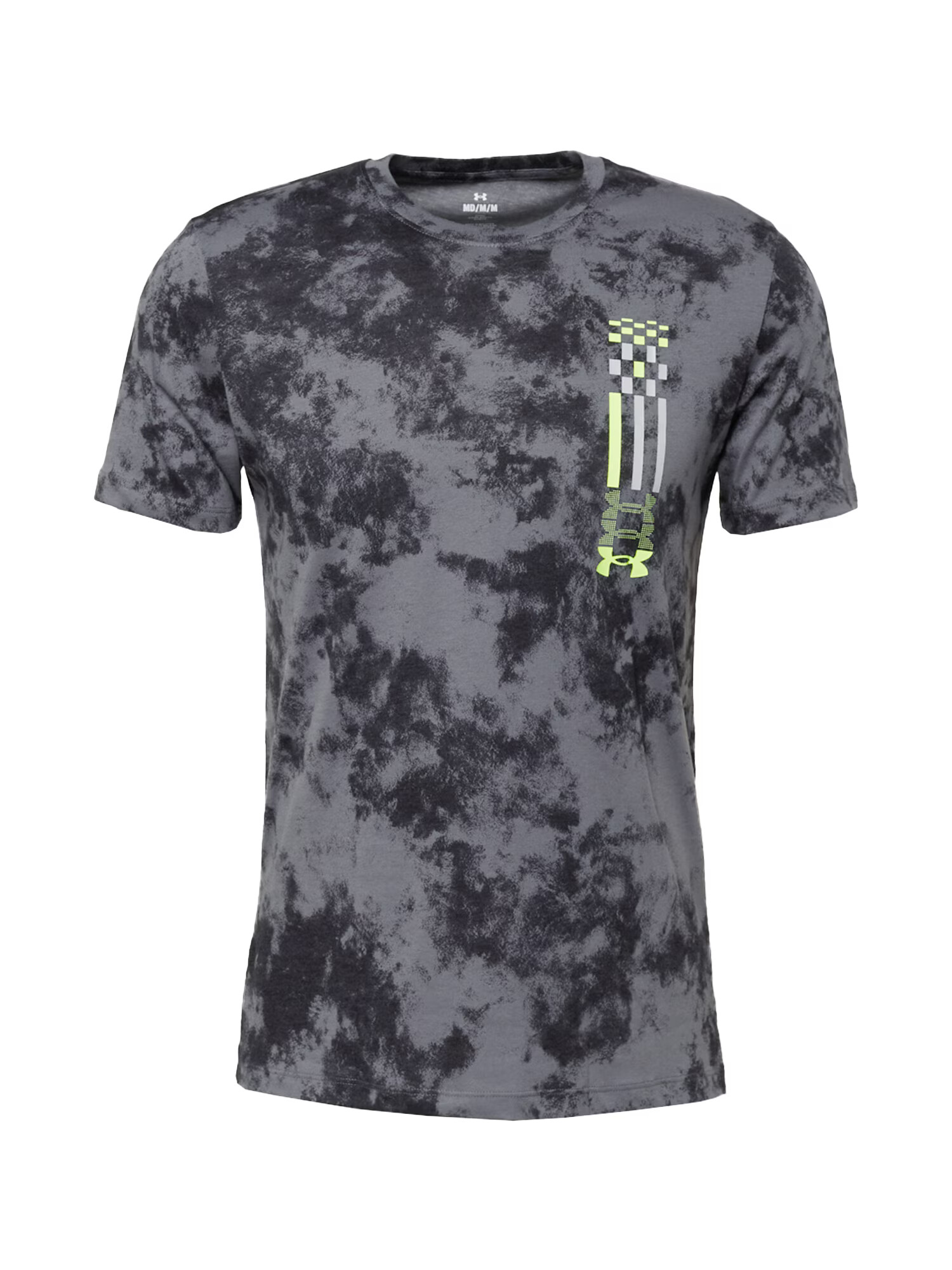 UNDER ARMOUR Tricou funcțional 'Run Anywhere' gri / verde neon / negru - Pled.ro