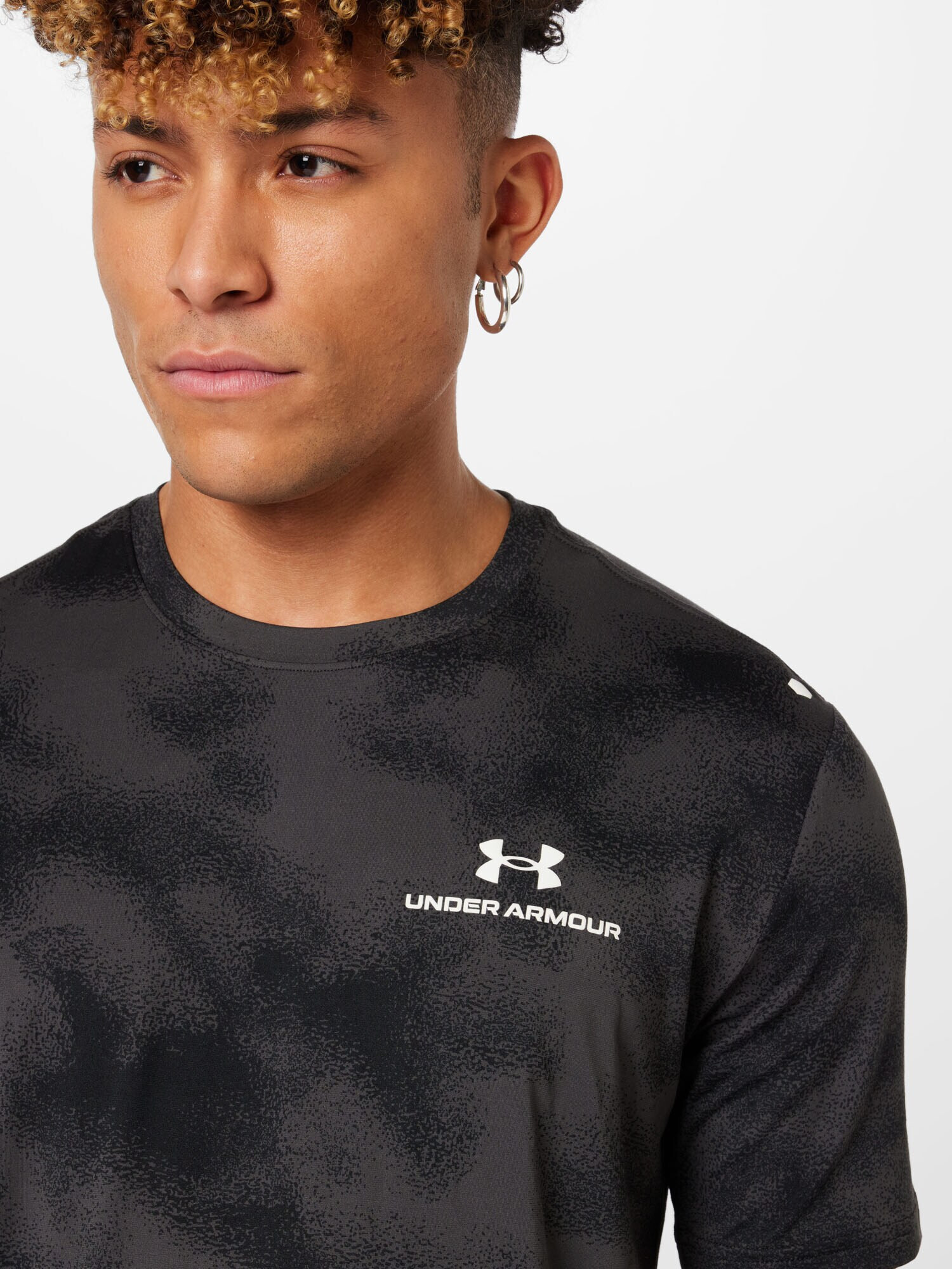 UNDER ARMOUR Tricou funcțional 'Rush Energy' gri / negru / alb - Pled.ro