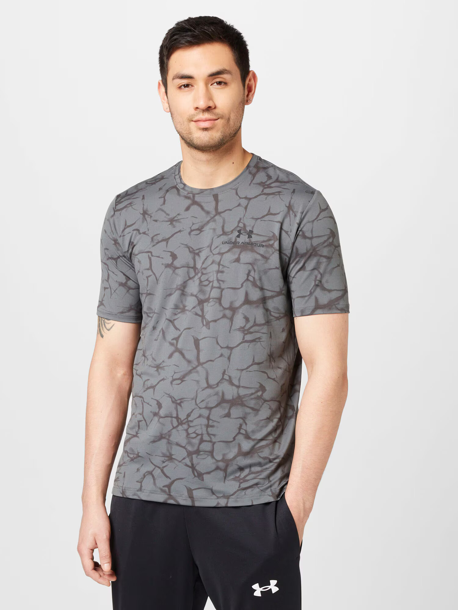 UNDER ARMOUR Tricou funcțional 'Rush Energy' gri taupe / gri închis - Pled.ro