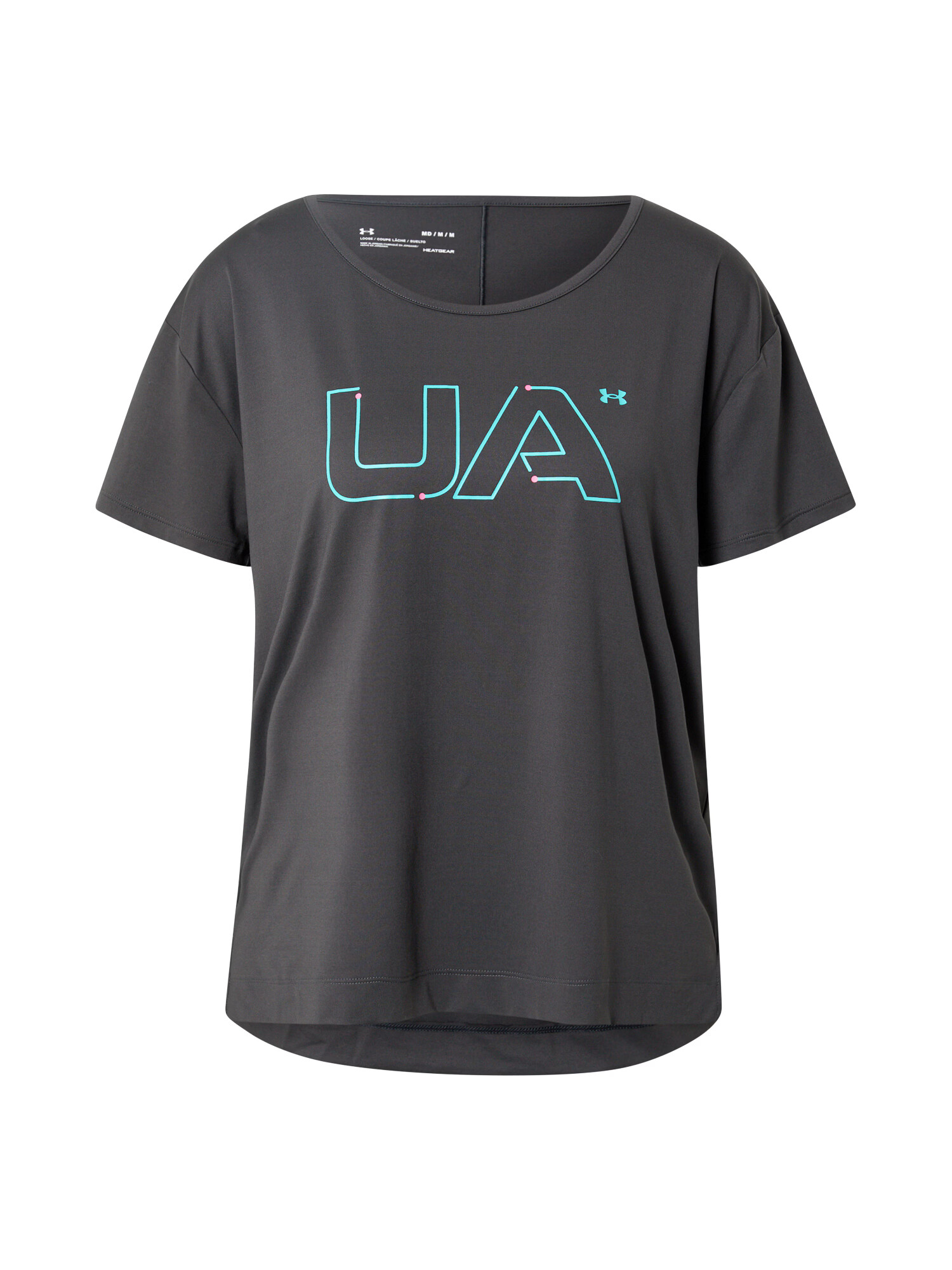 UNDER ARMOUR Tricou funcțional 'Rush' gri metalic / verde jad - Pled.ro