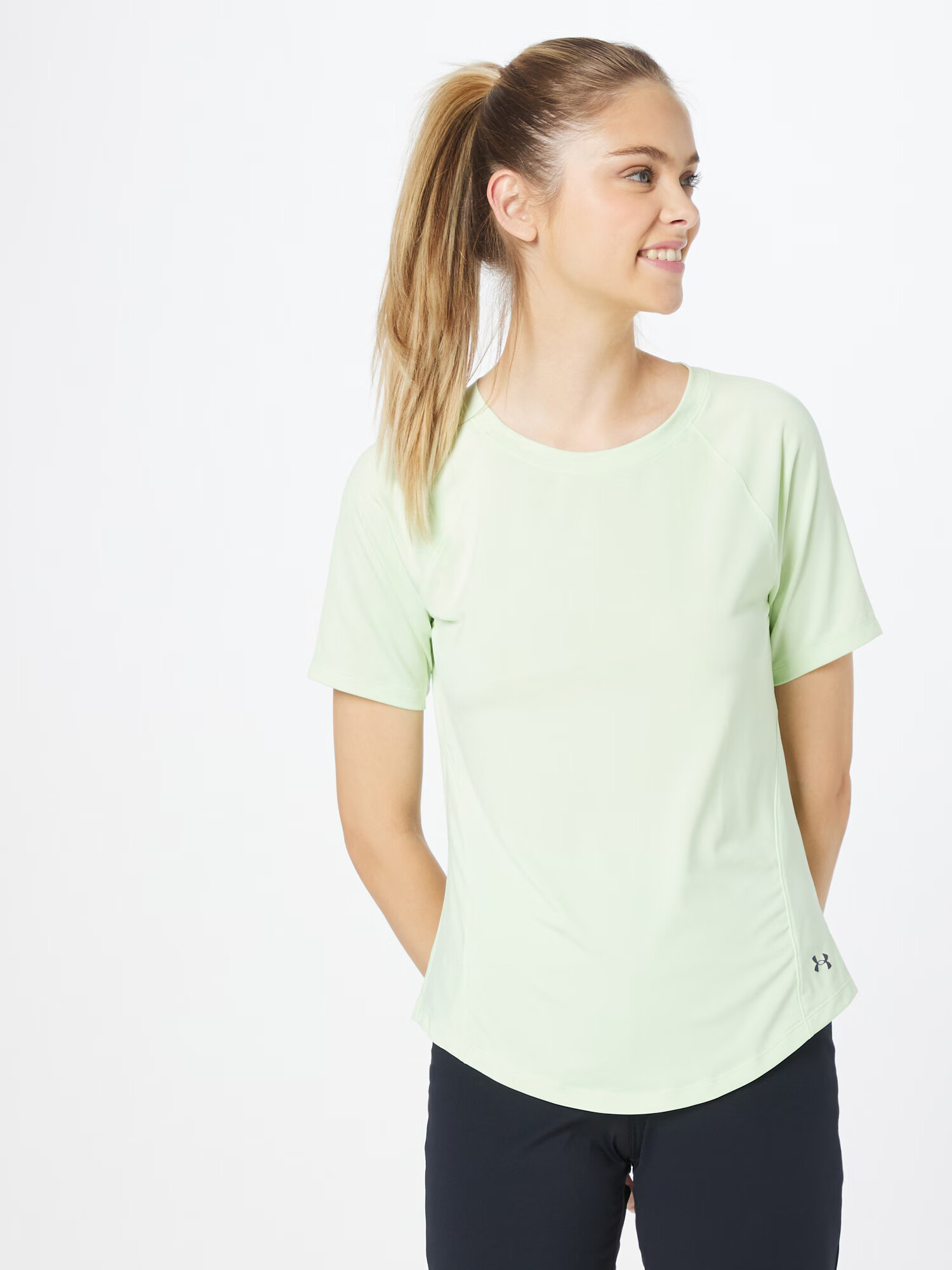 UNDER ARMOUR Tricou funcțional 'Rush' gri metalic / verde mentă - Pled.ro