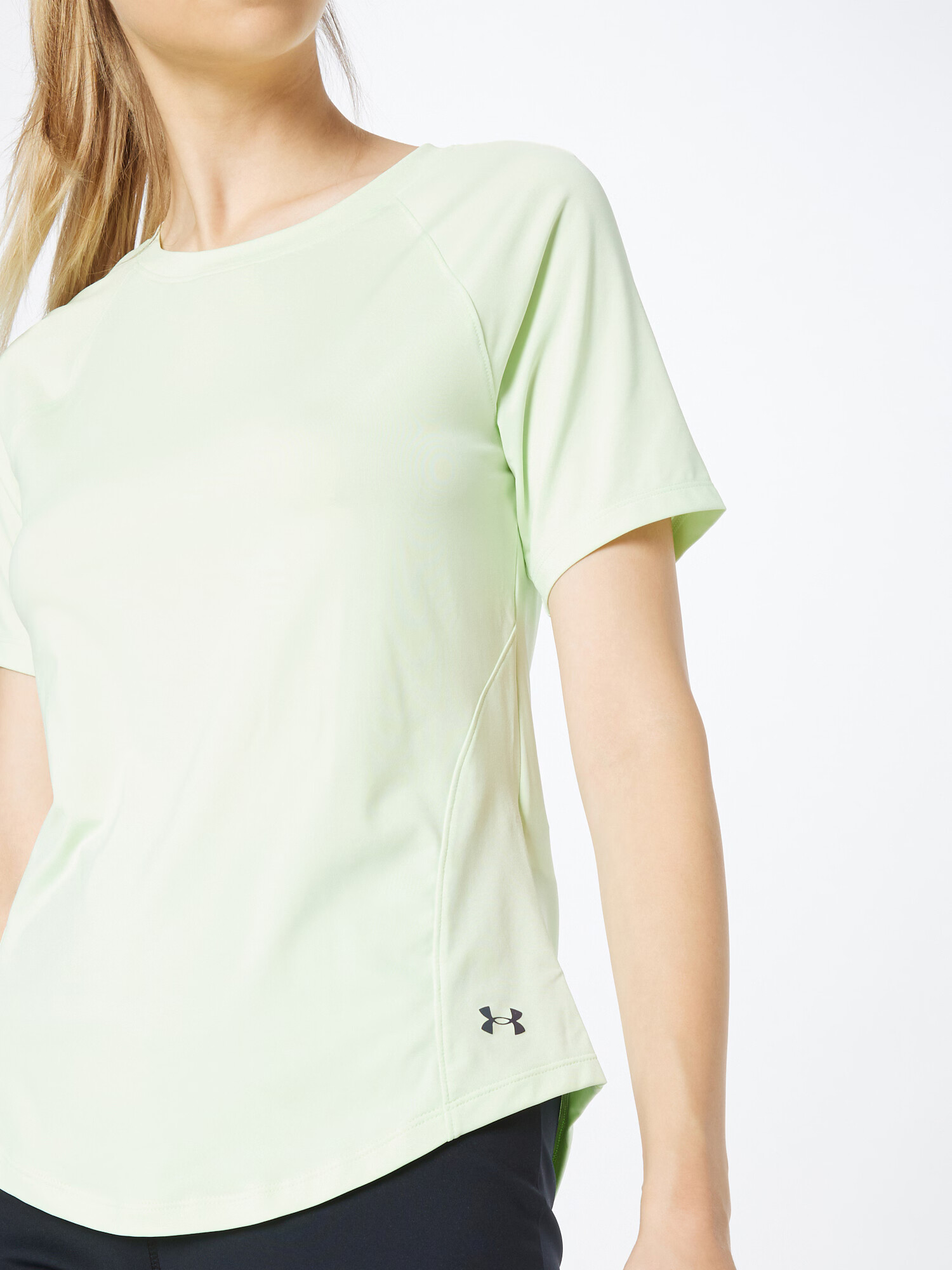 UNDER ARMOUR Tricou funcțional 'Rush' gri metalic / verde mentă - Pled.ro