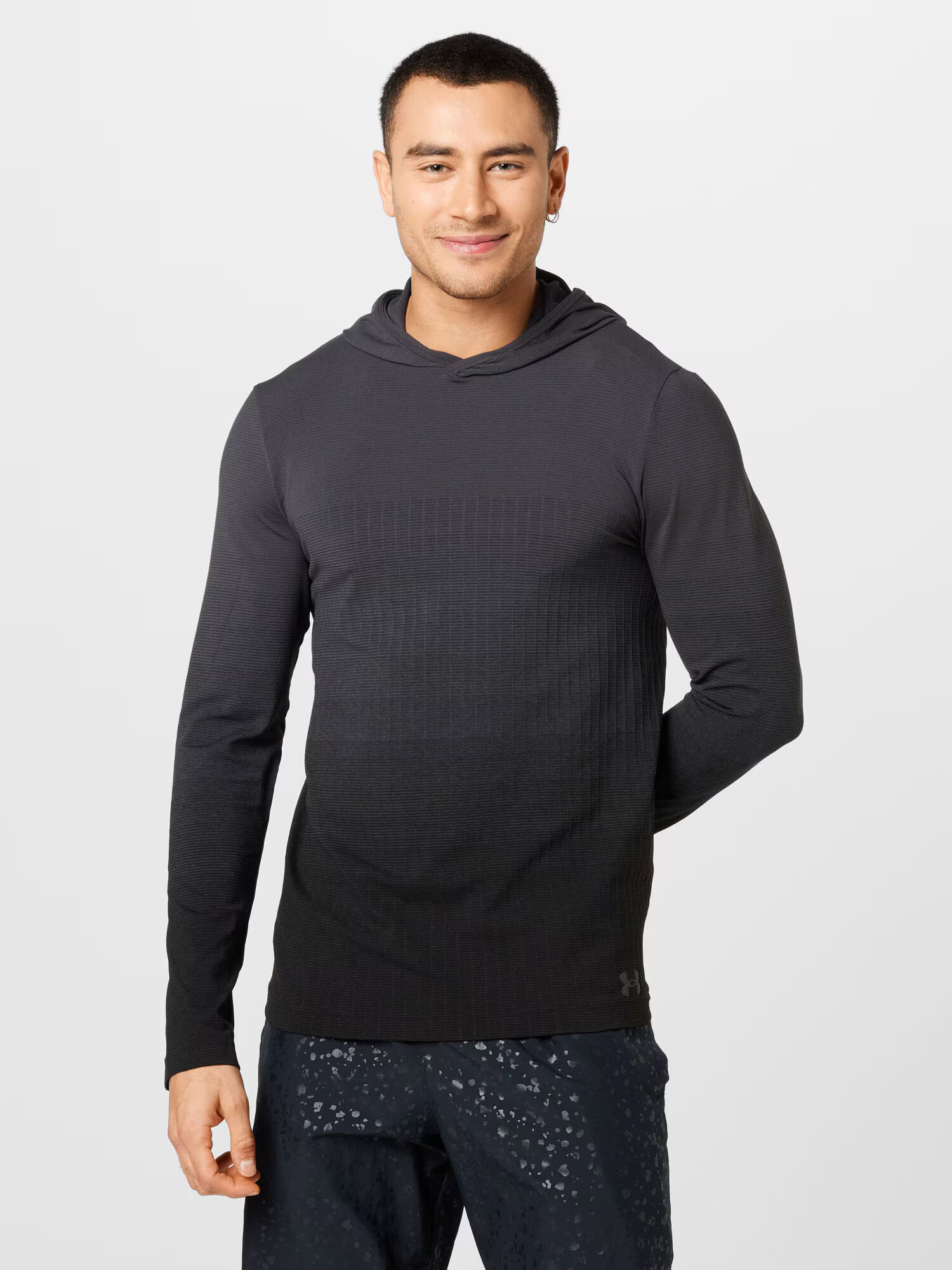 UNDER ARMOUR Tricou funcțional 'Seamless Lux' gri / negru - Pled.ro