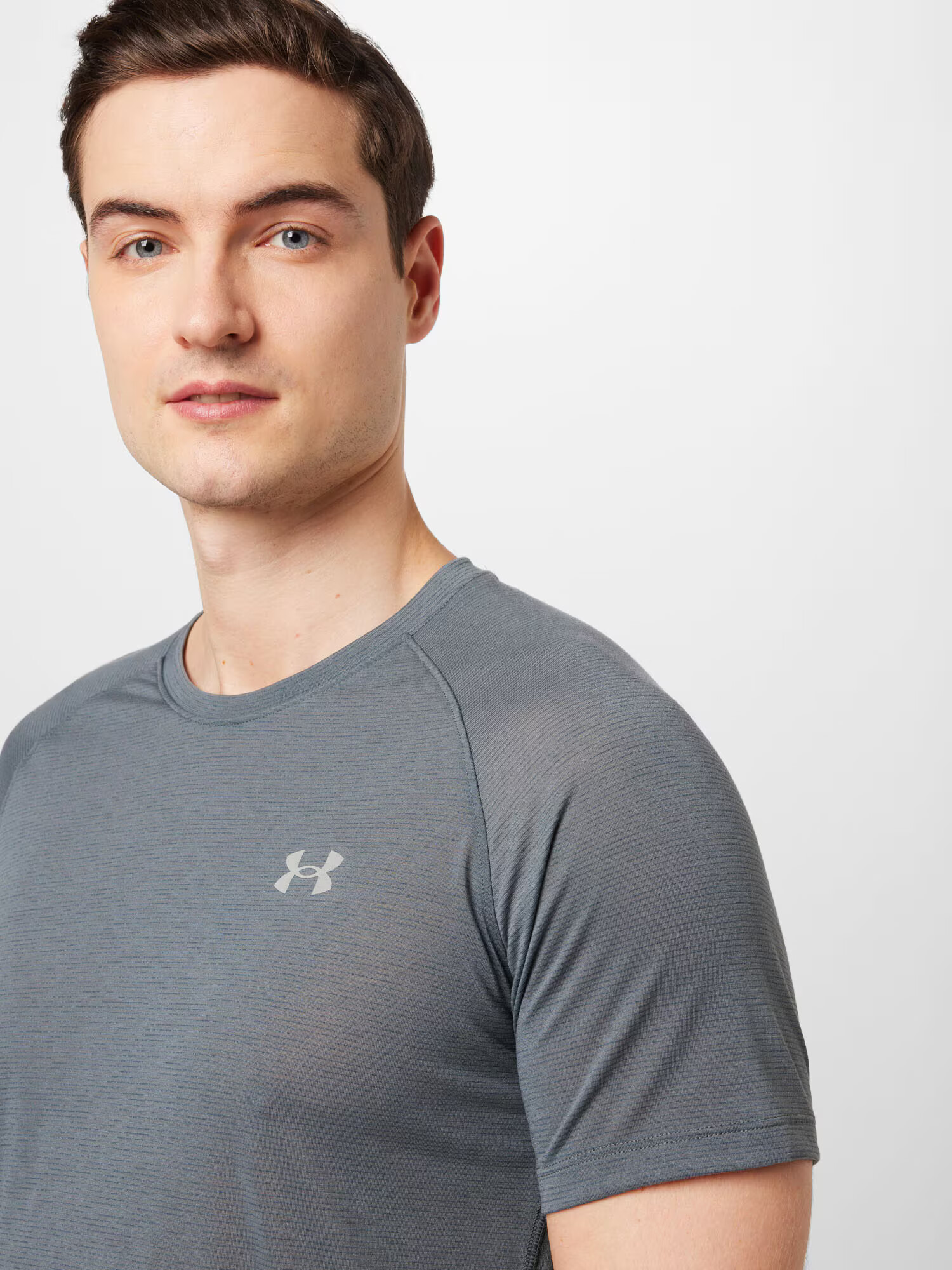 UNDER ARMOUR Tricou funcțional 'Streaker' gri fumuriu / alb - Pled.ro