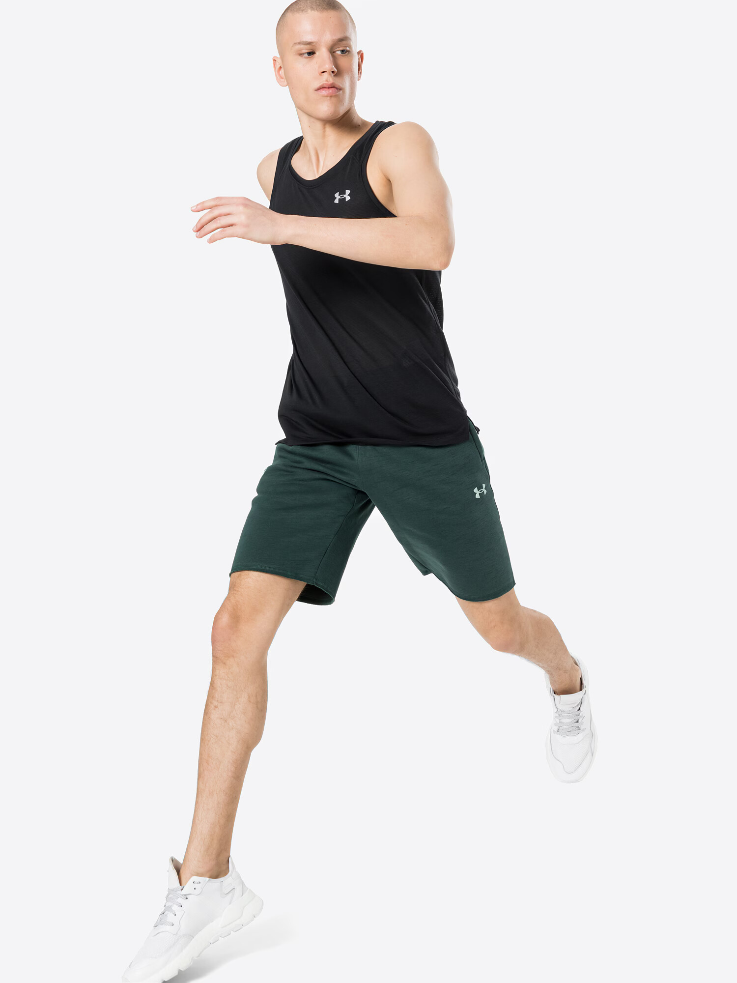 UNDER ARMOUR Tricou funcțional 'Streaker' negru / alb - Pled.ro