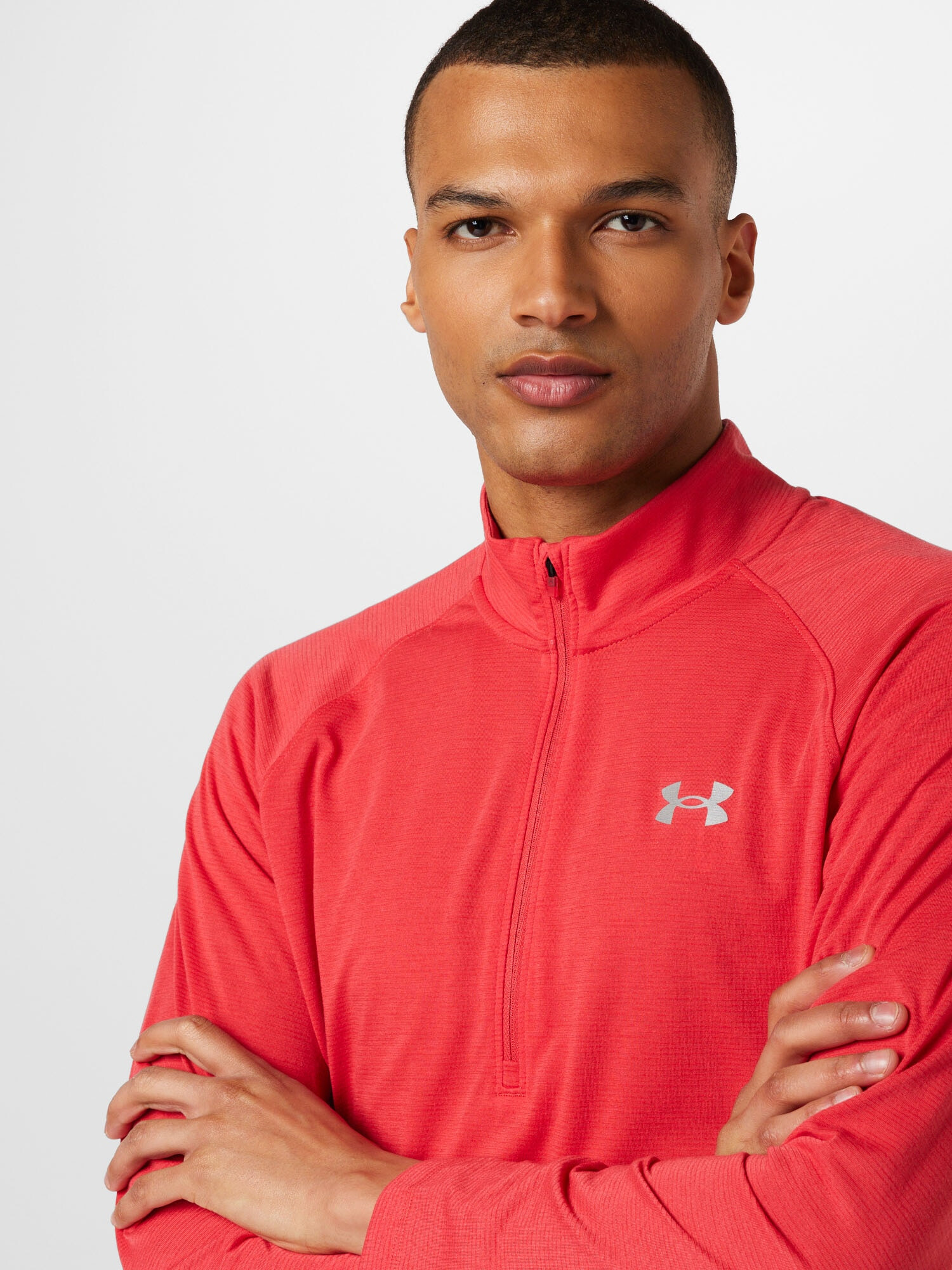 UNDER ARMOUR Tricou funcțional 'Streaker' roșu deschis / alb - Pled.ro