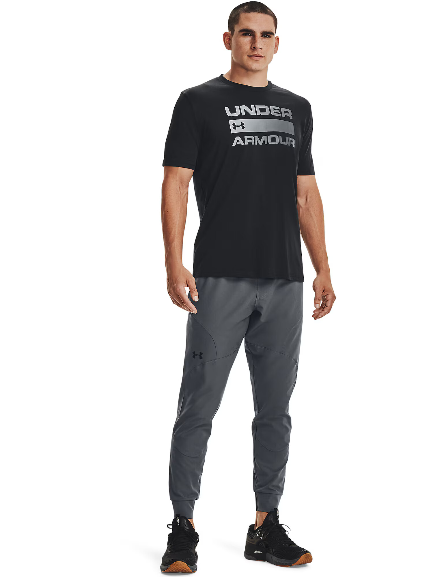 UNDER ARMOUR Tricou funcțional 'Team Issue' negru / argintiu - Pled.ro