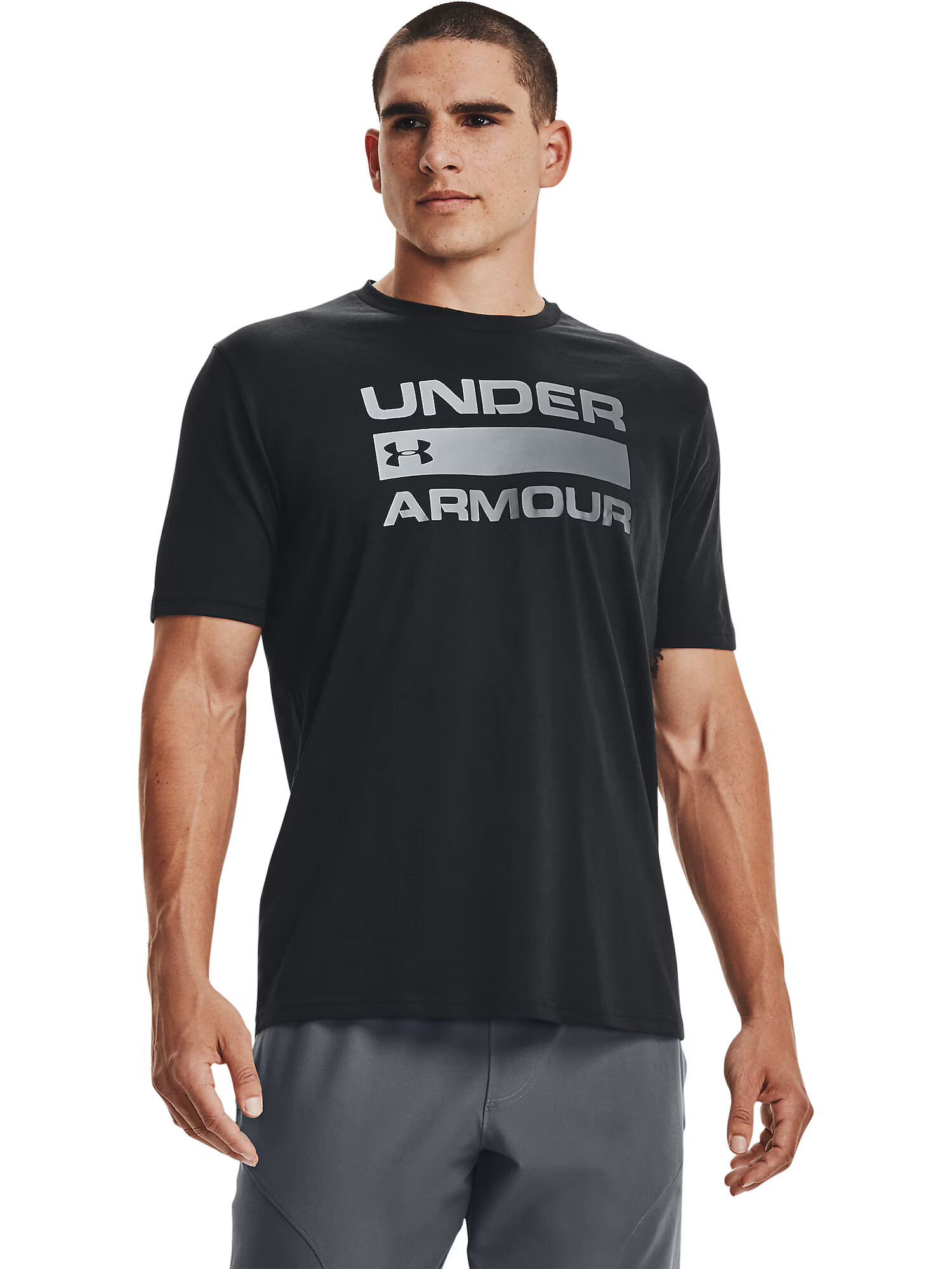 UNDER ARMOUR Tricou funcțional 'Team Issue' negru / argintiu - Pled.ro