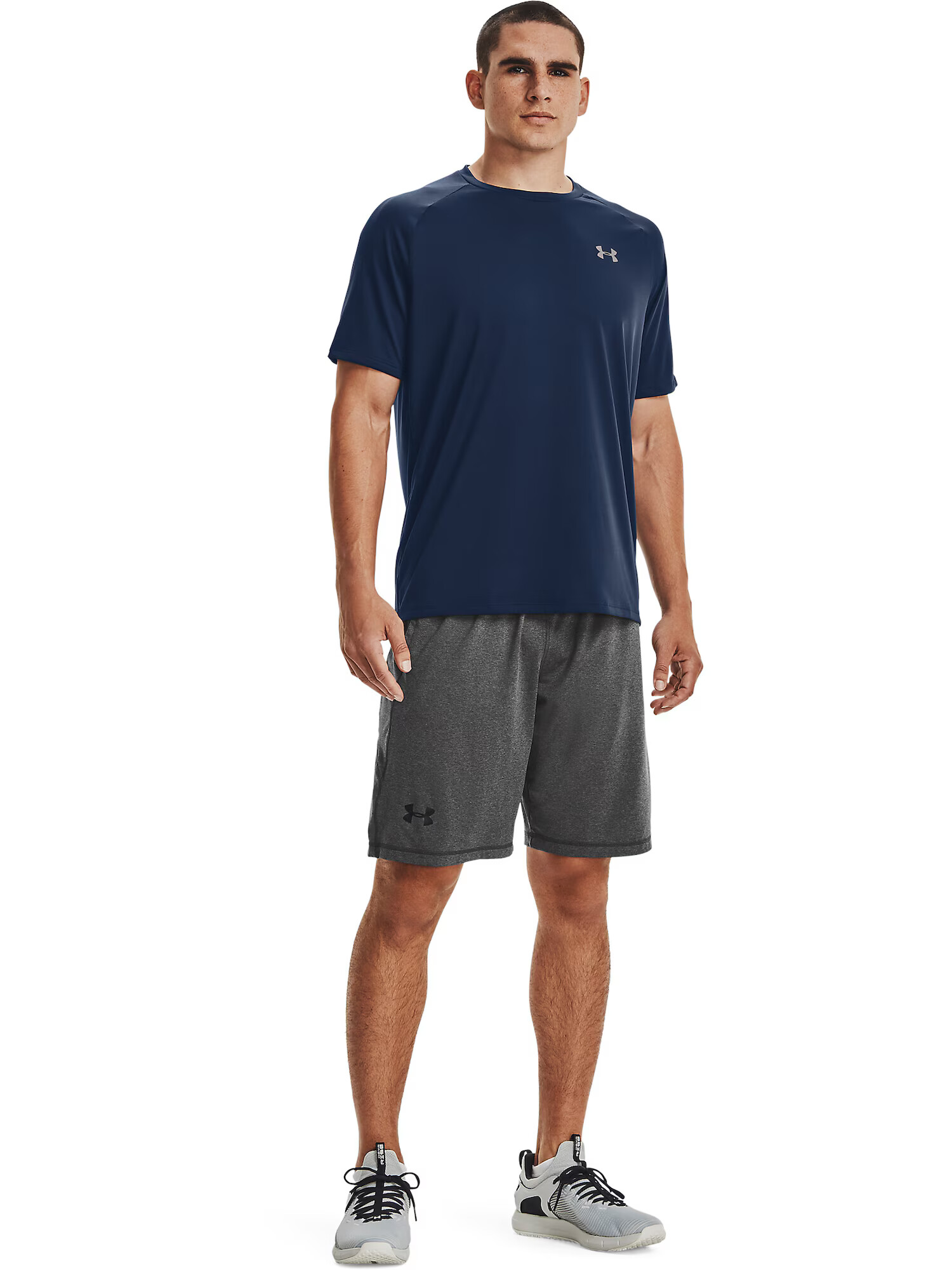 UNDER ARMOUR Tricou funcțional 'Tech 2.0' bleumarin / gri - Pled.ro