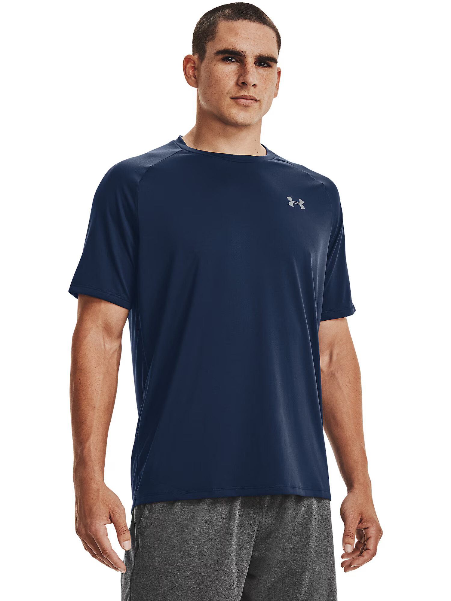 UNDER ARMOUR Tricou funcțional 'Tech 2.0' bleumarin / gri - Pled.ro