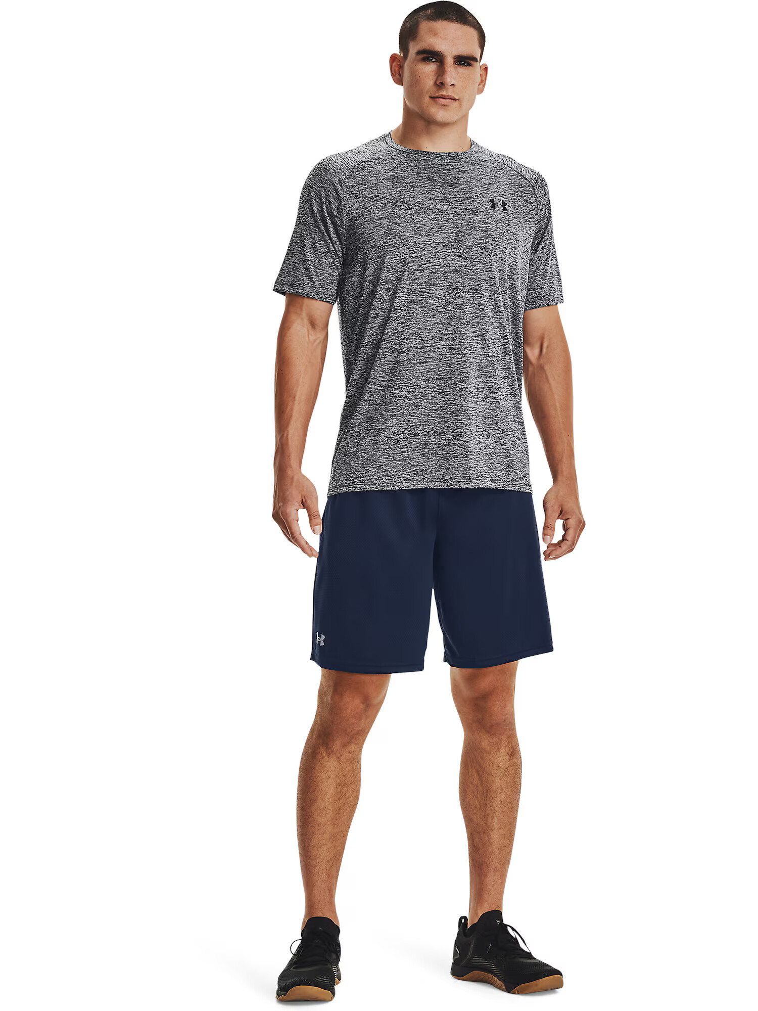 UNDER ARMOUR Tricou funcțional 'Tech 2.0' gri amestecat / negru - Pled.ro