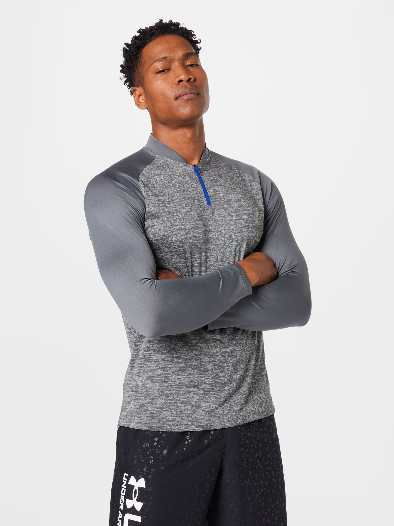 UNDER ARMOUR Tricou funcțional 'Tech' albastru / gri grafit / gri amestecat - Pled.ro