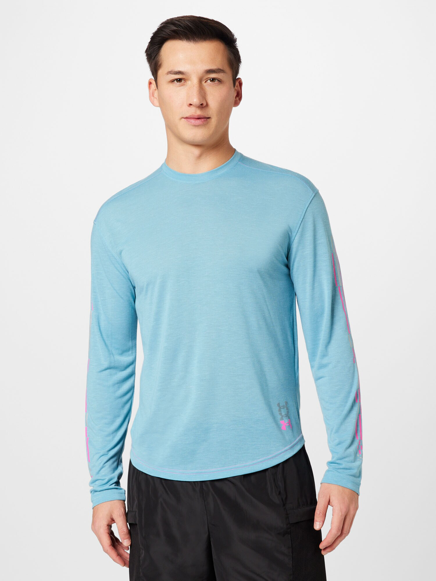 UNDER ARMOUR Tricou funcțional turcoaz / gri / roz - Pled.ro