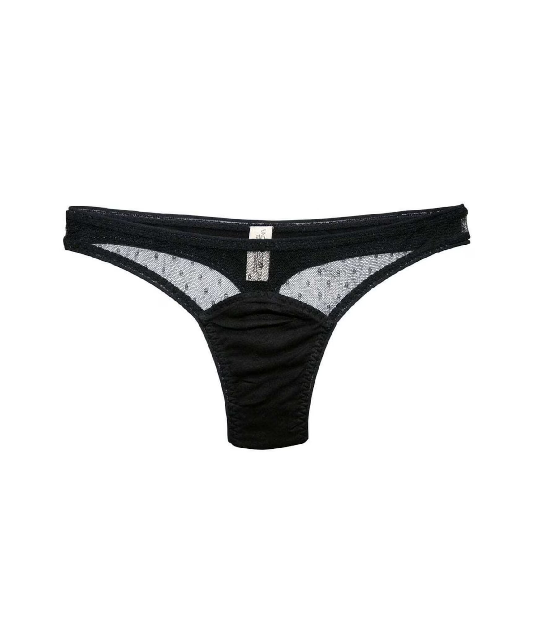 Underprotection Tanga ' Nova ' negru / transparent - Pled.ro