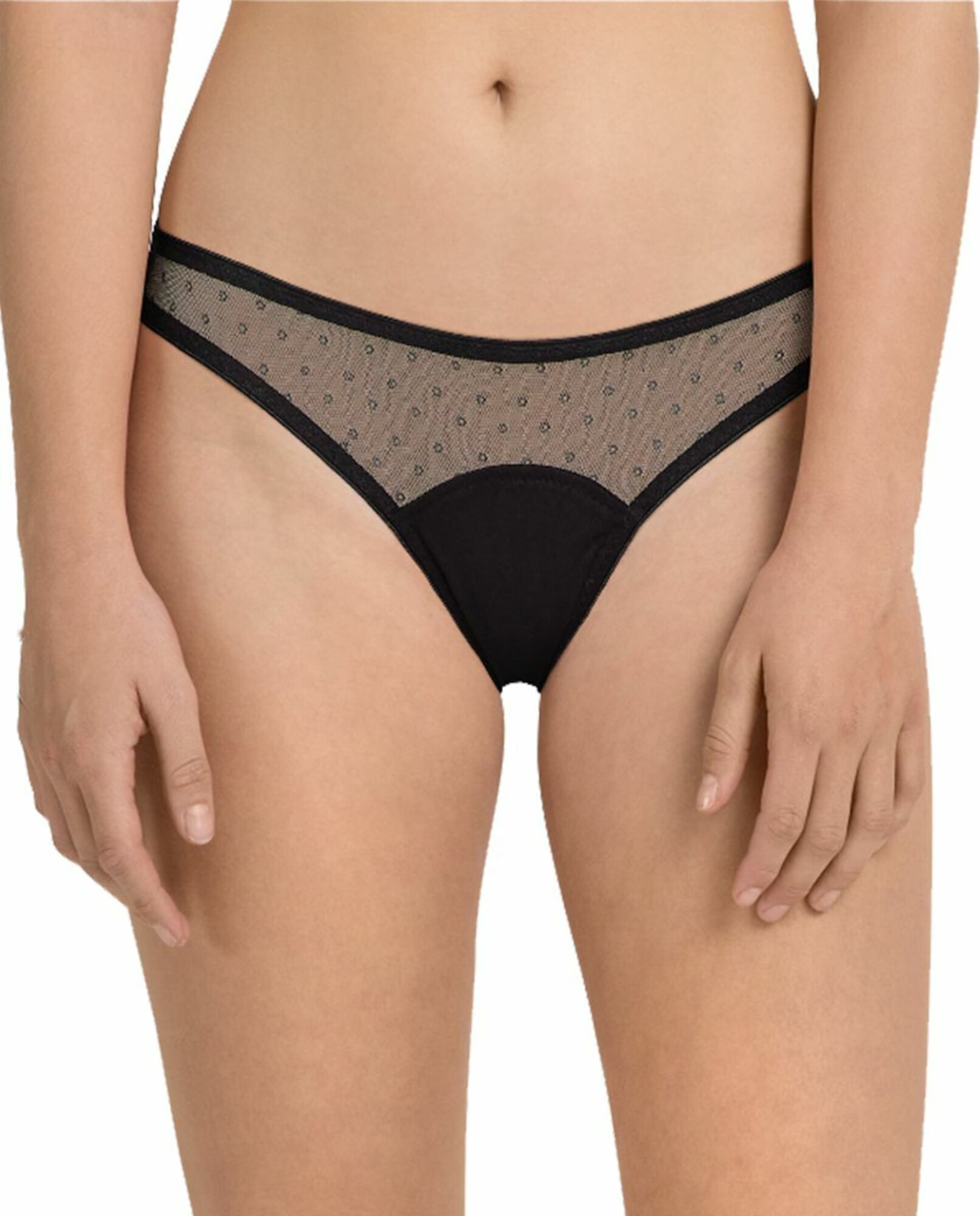 Underprotection Tanga ' Nova ' negru / transparent - Pled.ro