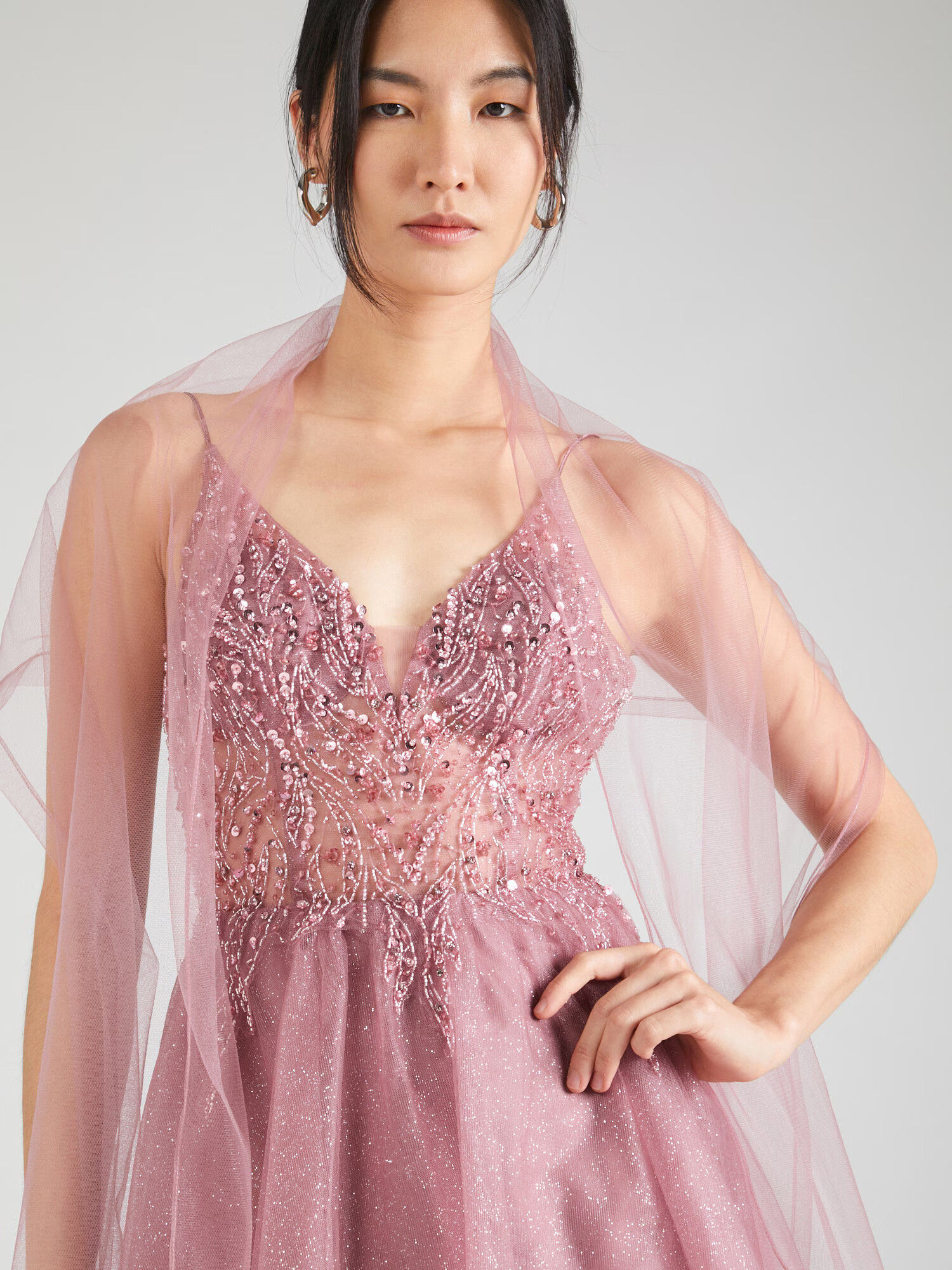 Unique Rochie de cocktail rosé / argintiu - Pled.ro