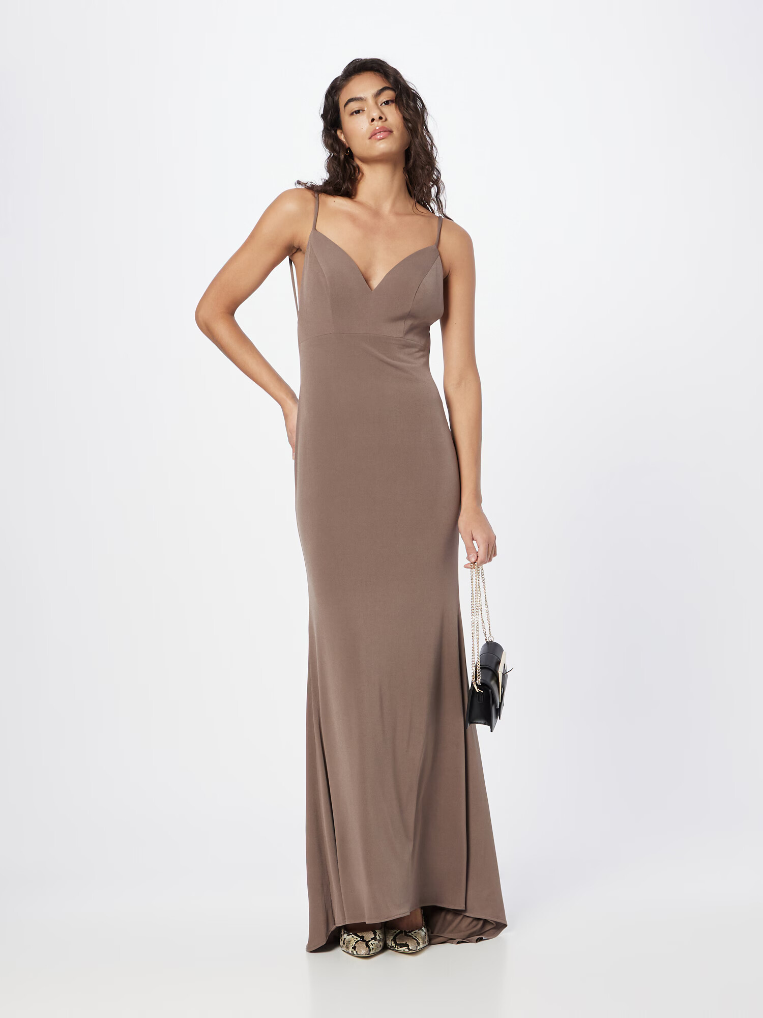 Unique Rochie de seară gri taupe - Pled.ro