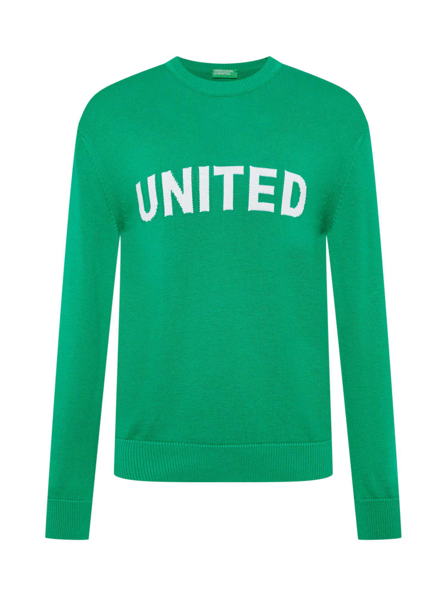 UNITED COLORS OF BENETTON Pulover verde deschis / alb - Pled.ro